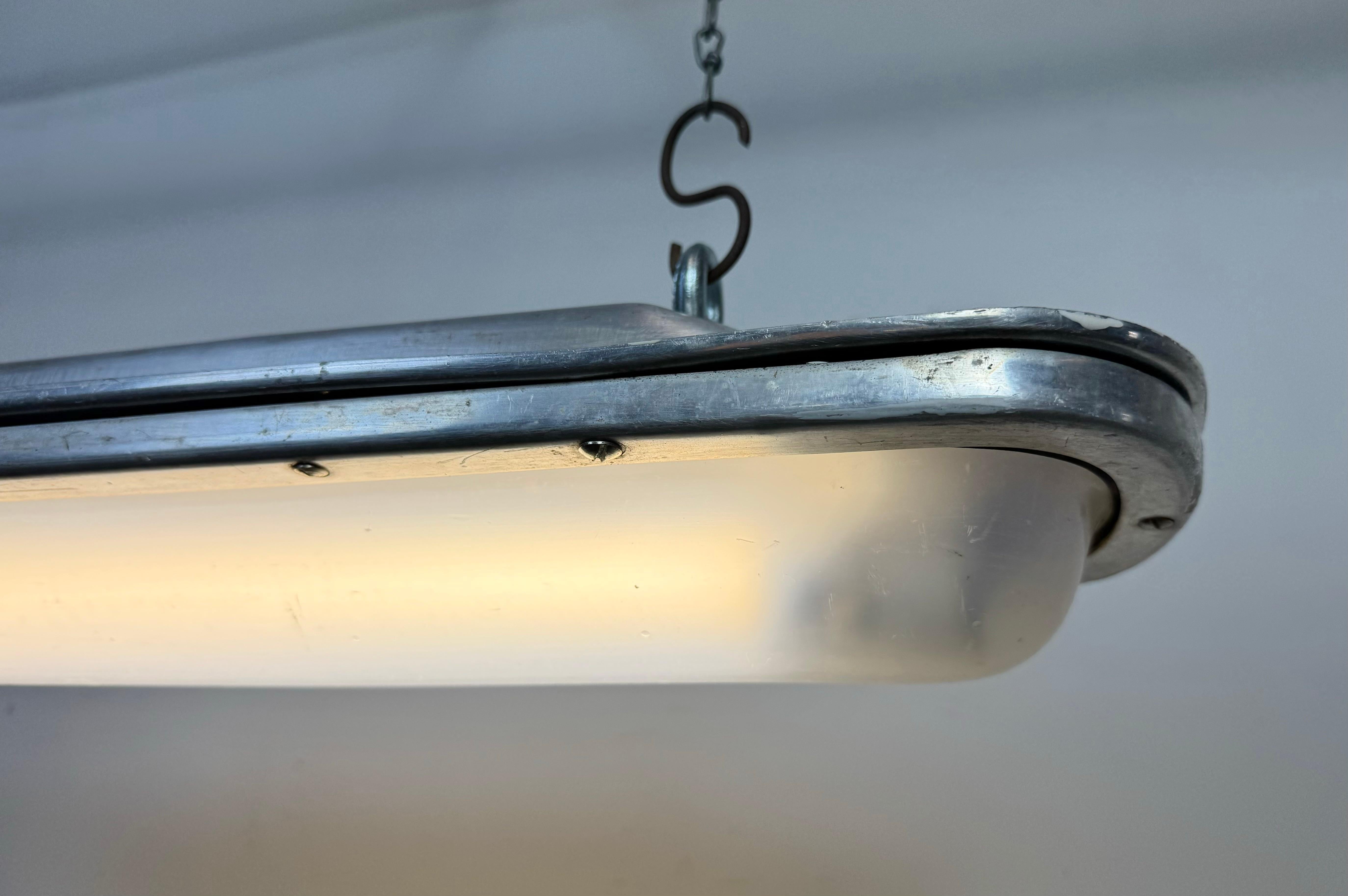 Industrial Aluminium Hanging Tube Light, 1970s 4
