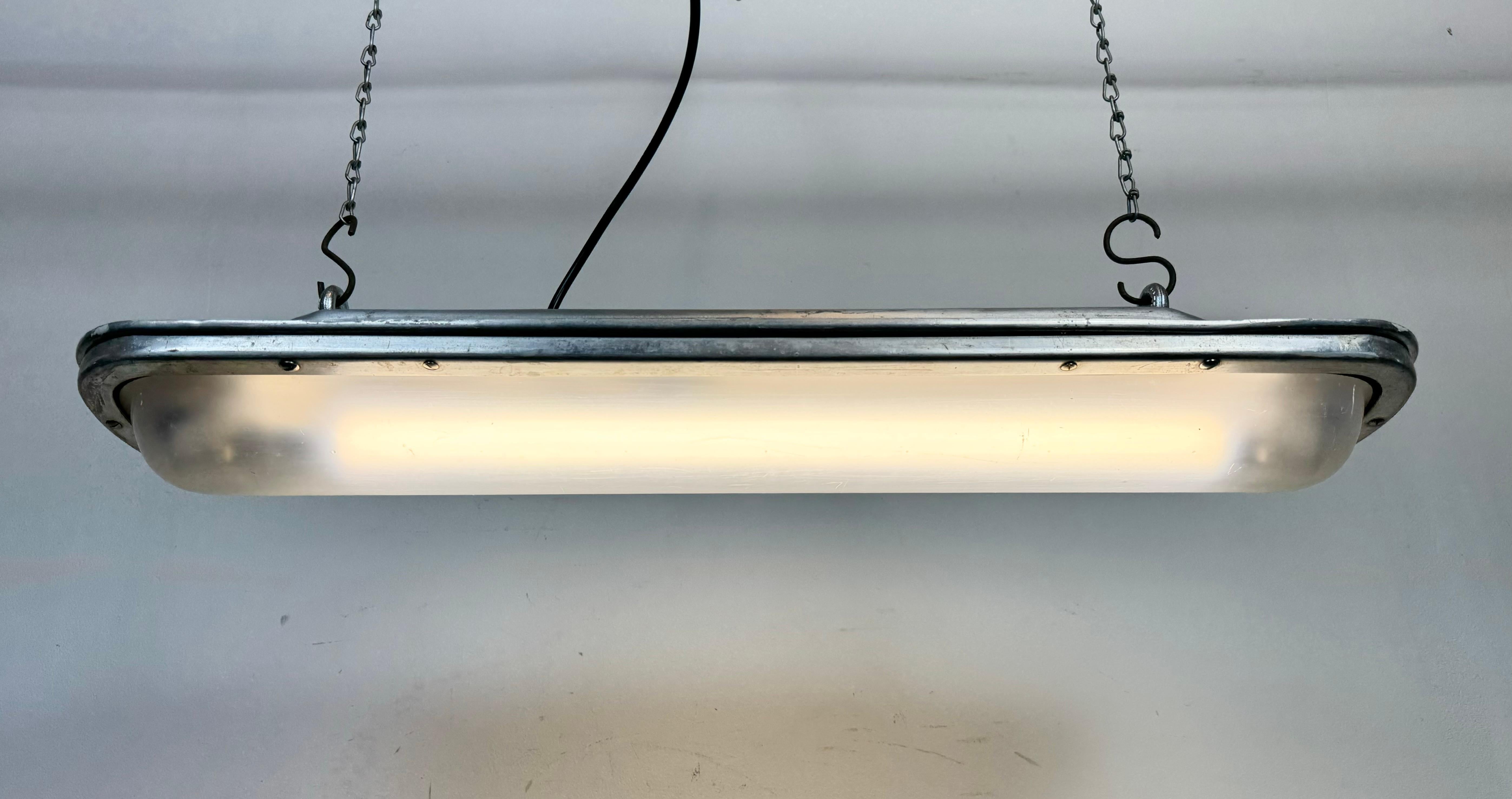 Industrial Aluminium Hanging Tube Light, 1970s 5