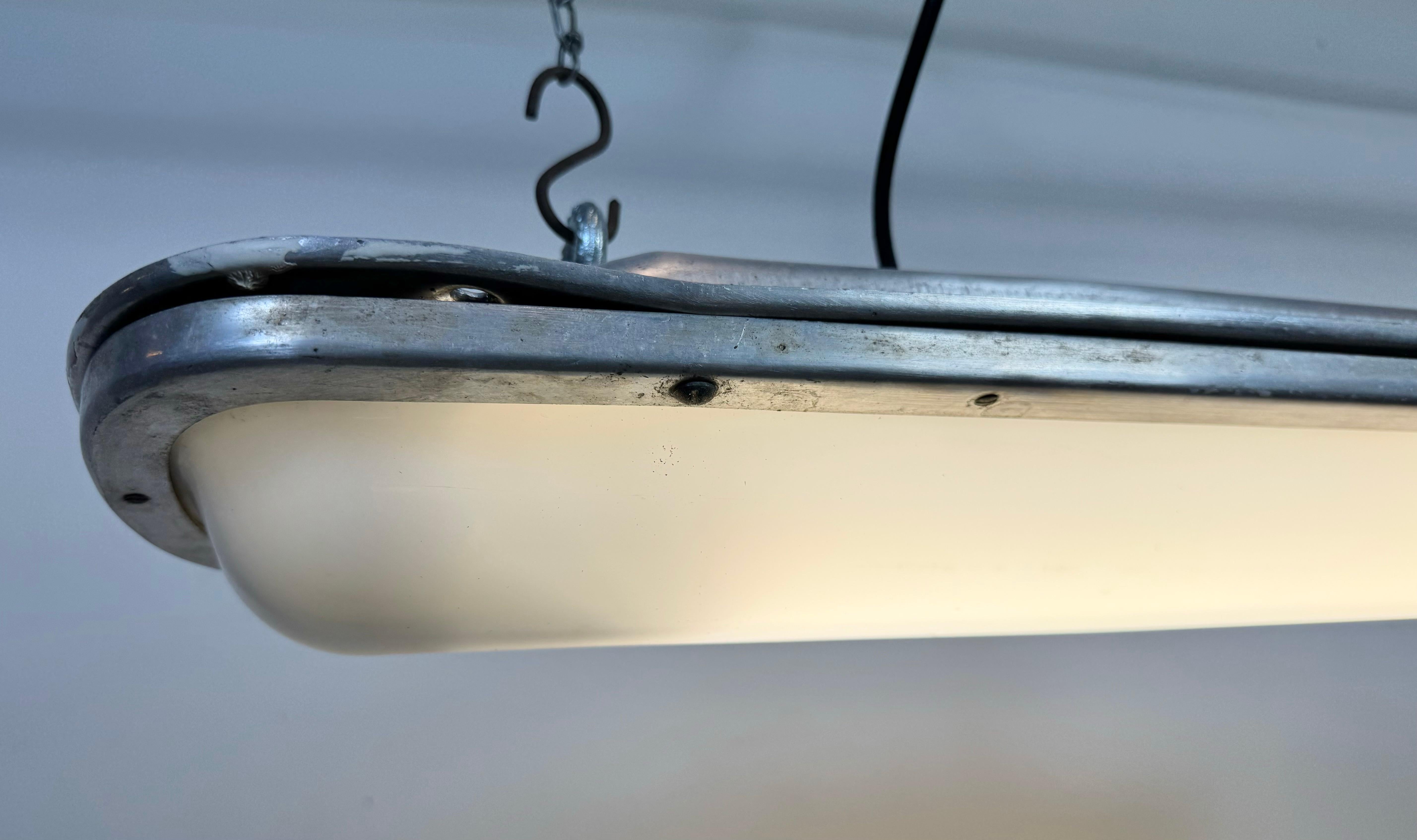 Industrial Aluminium Hanging Tube Light, 1970s 6