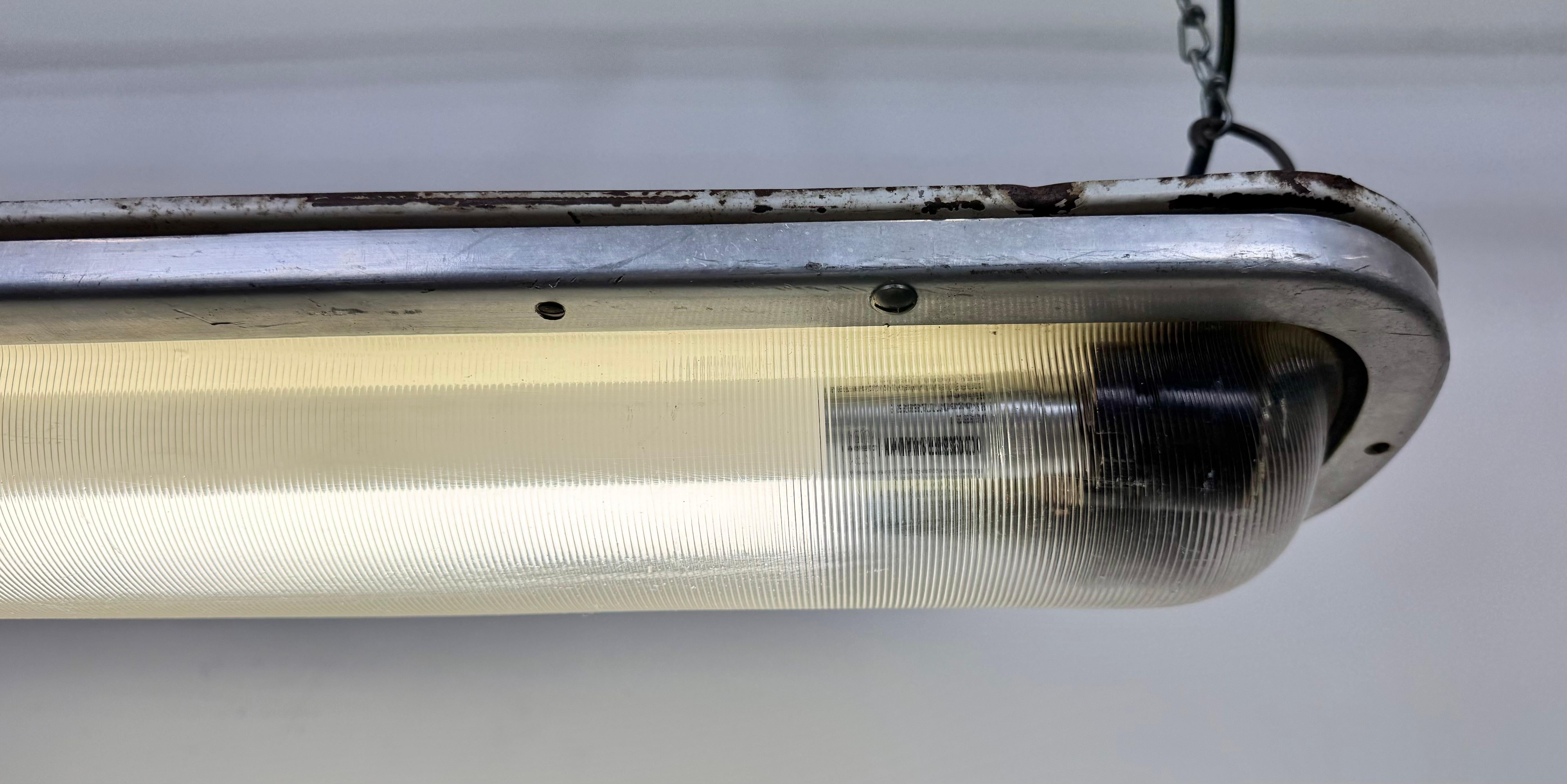 Industrial Aluminium Hanging Tube Light, 1970s For Sale 6