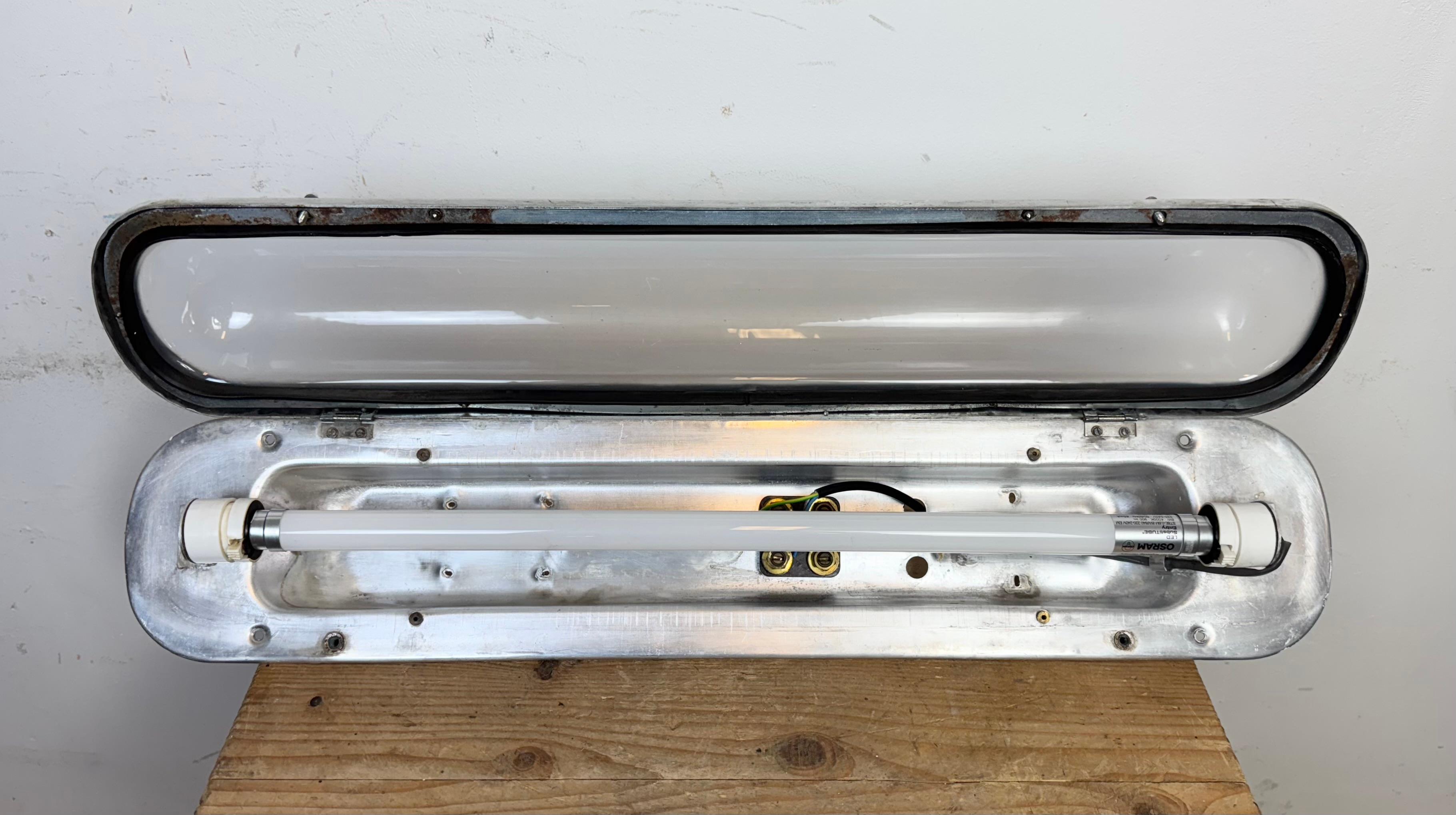 Industrial Aluminium Hanging Tube Light, 1970s 8