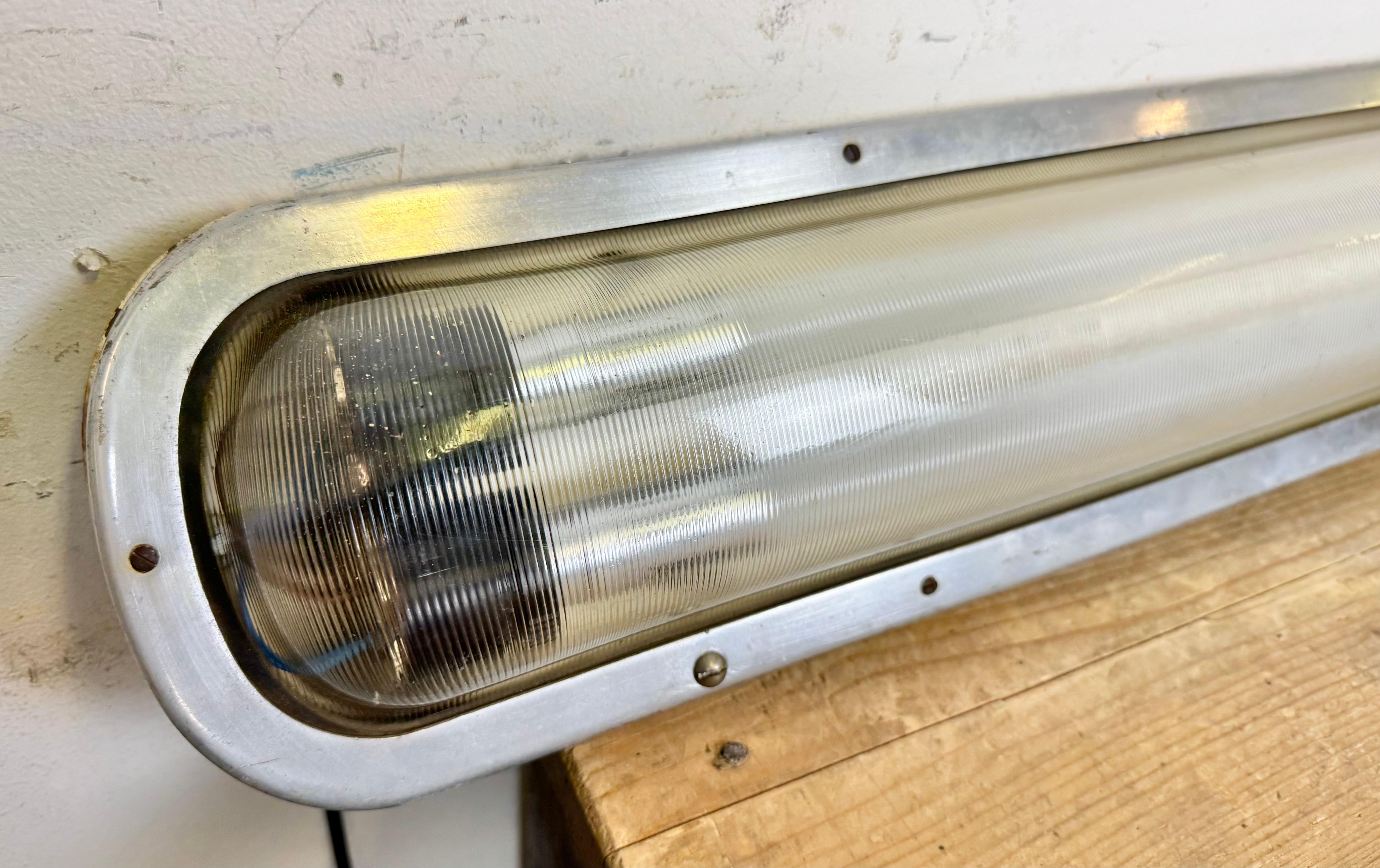 Industrial Aluminium Hanging Tube Light, 1970s For Sale 8