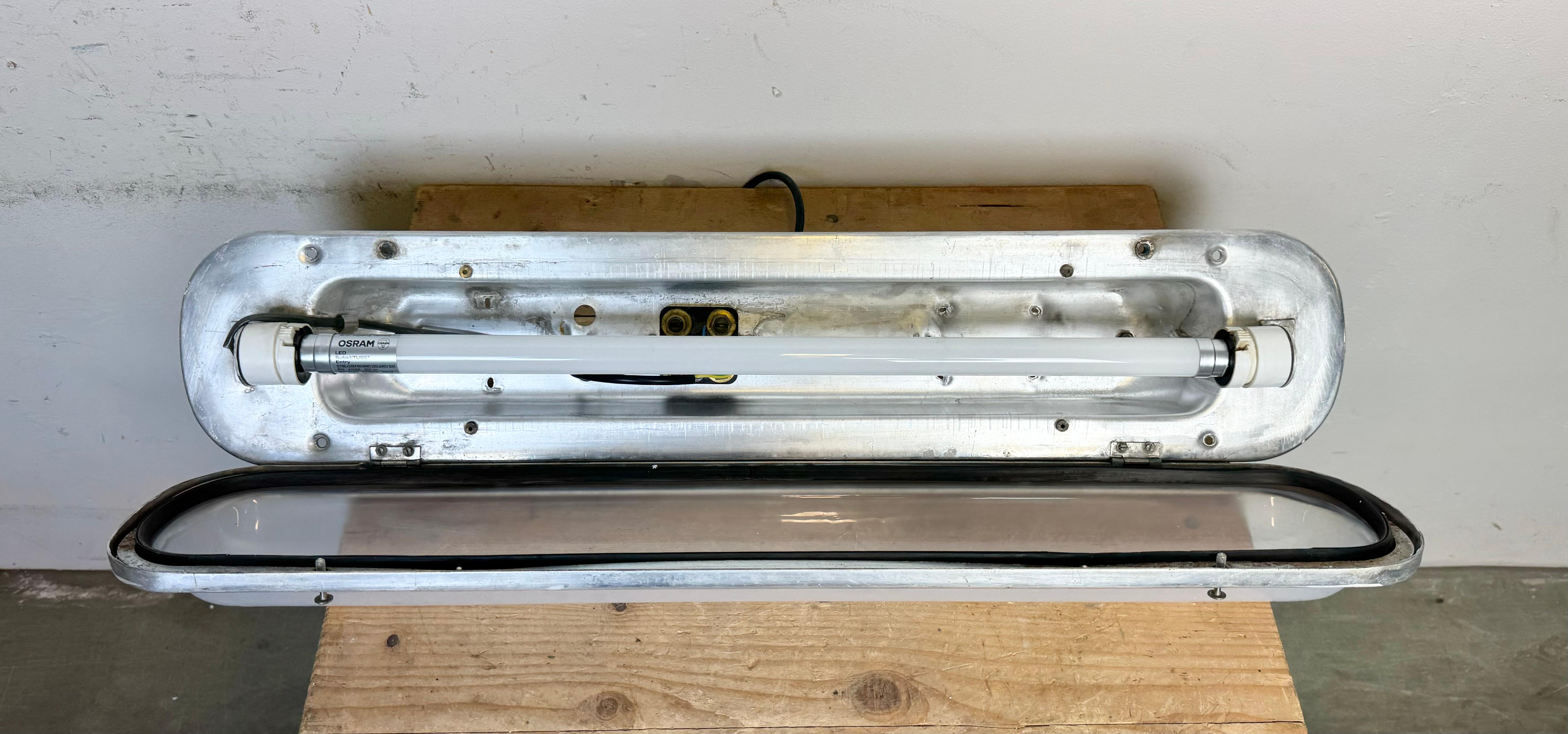 Industrial Aluminium Hanging Tube Light, 1970s 9