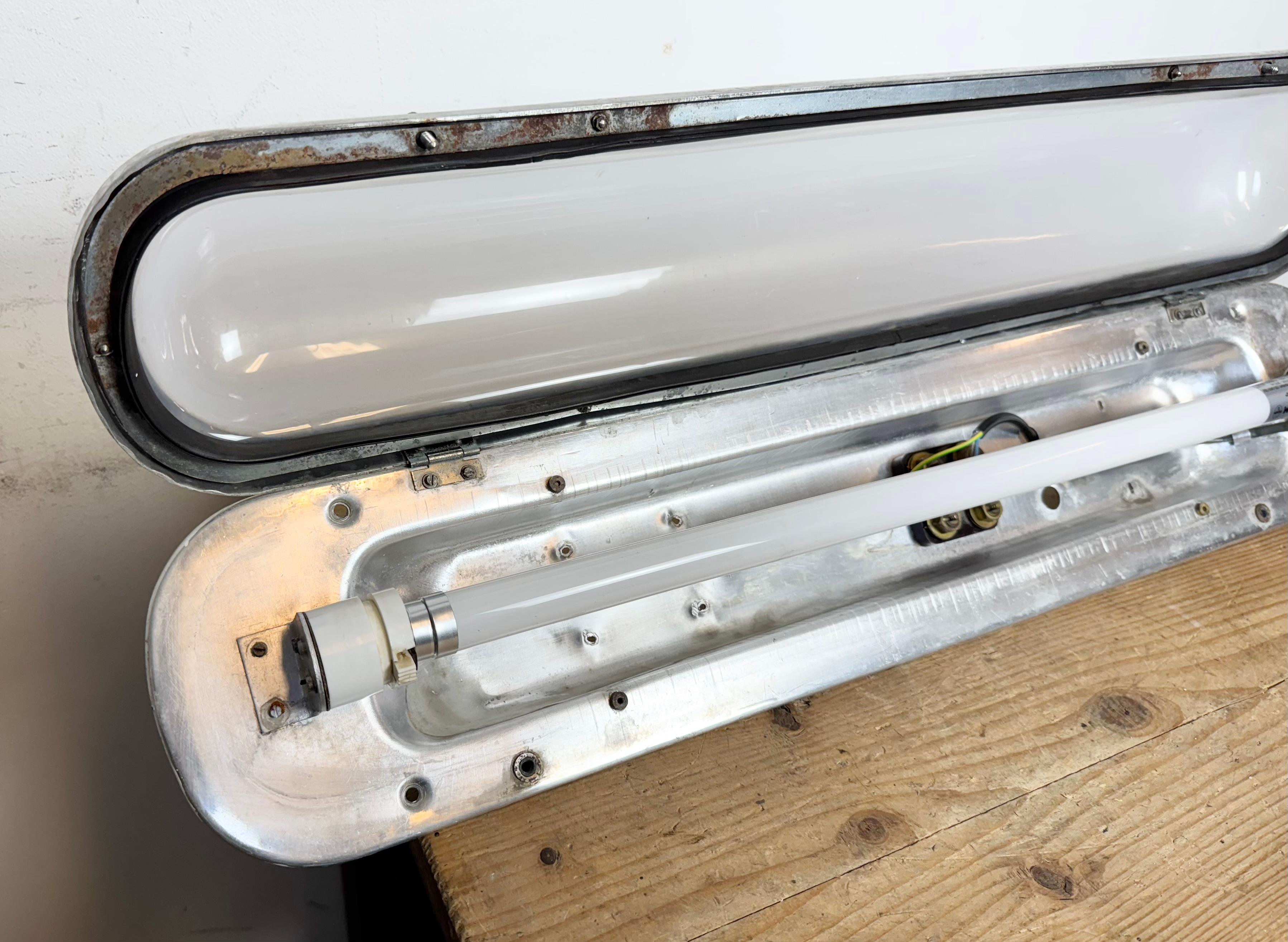 Industrial Aluminium Hanging Tube Light, 1970s 11