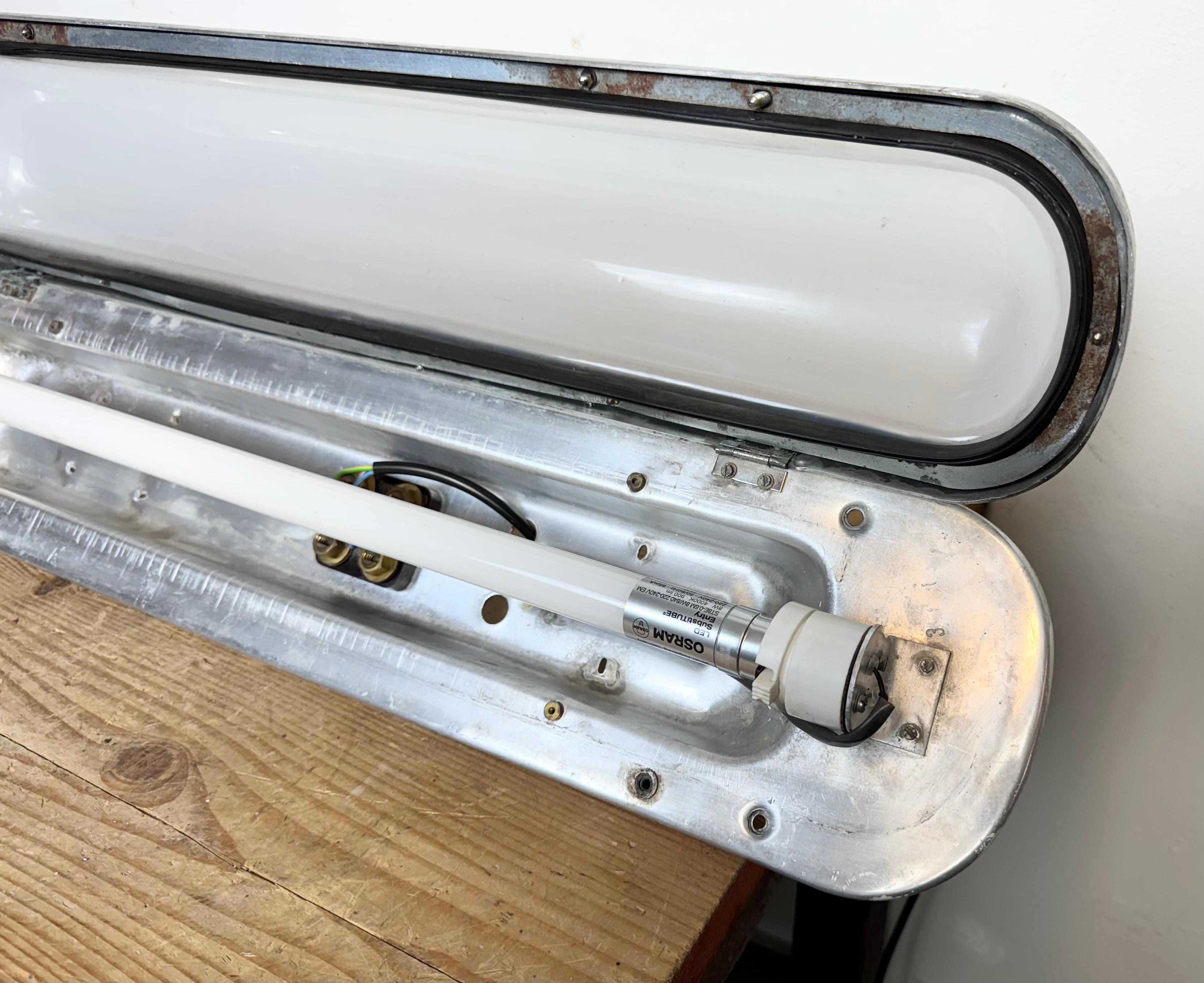 Industrial Aluminium Hanging Tube Light, 1970s 12