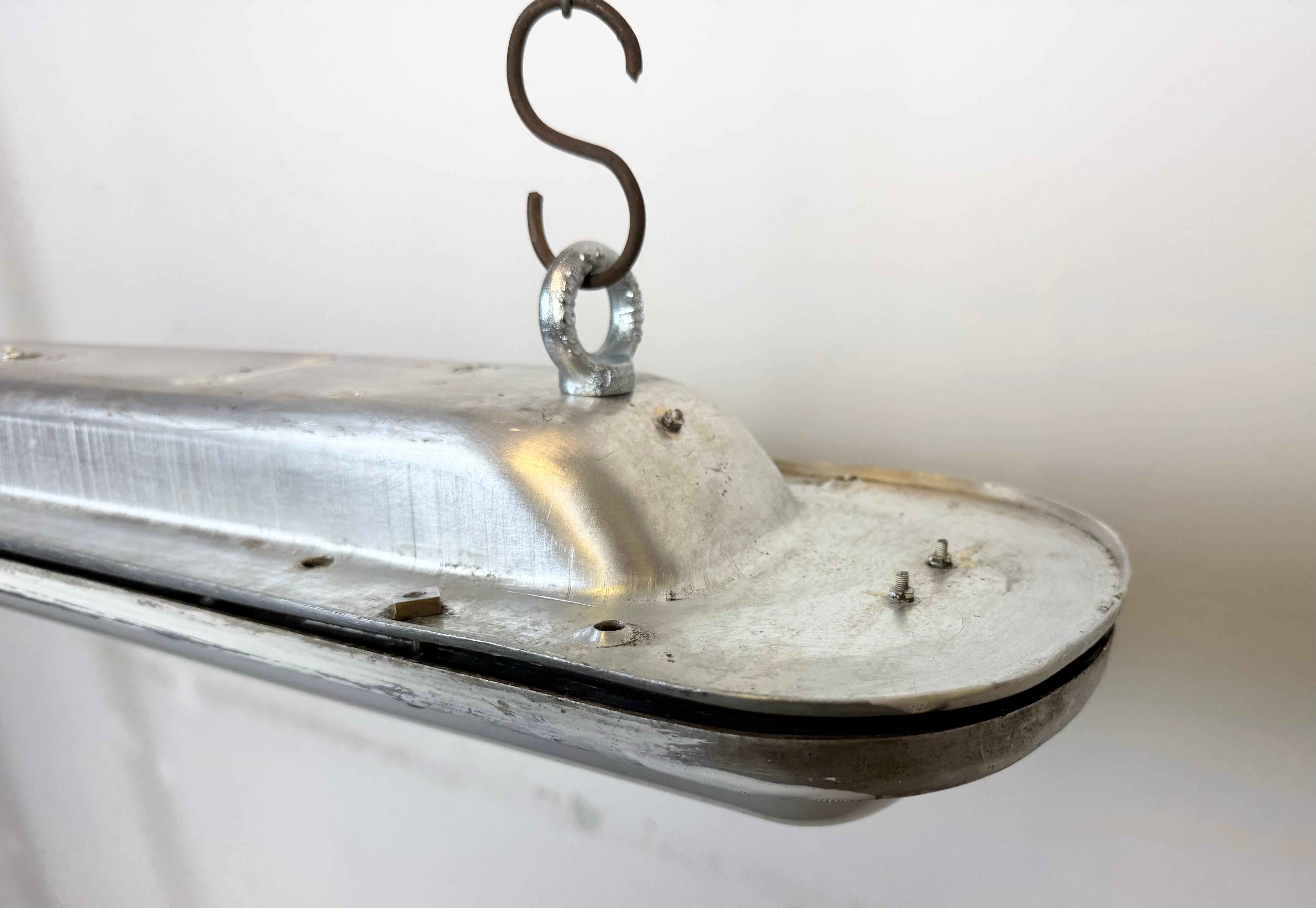 Late 20th Century Industrial Aluminium Hanging Tube Light, 1970s