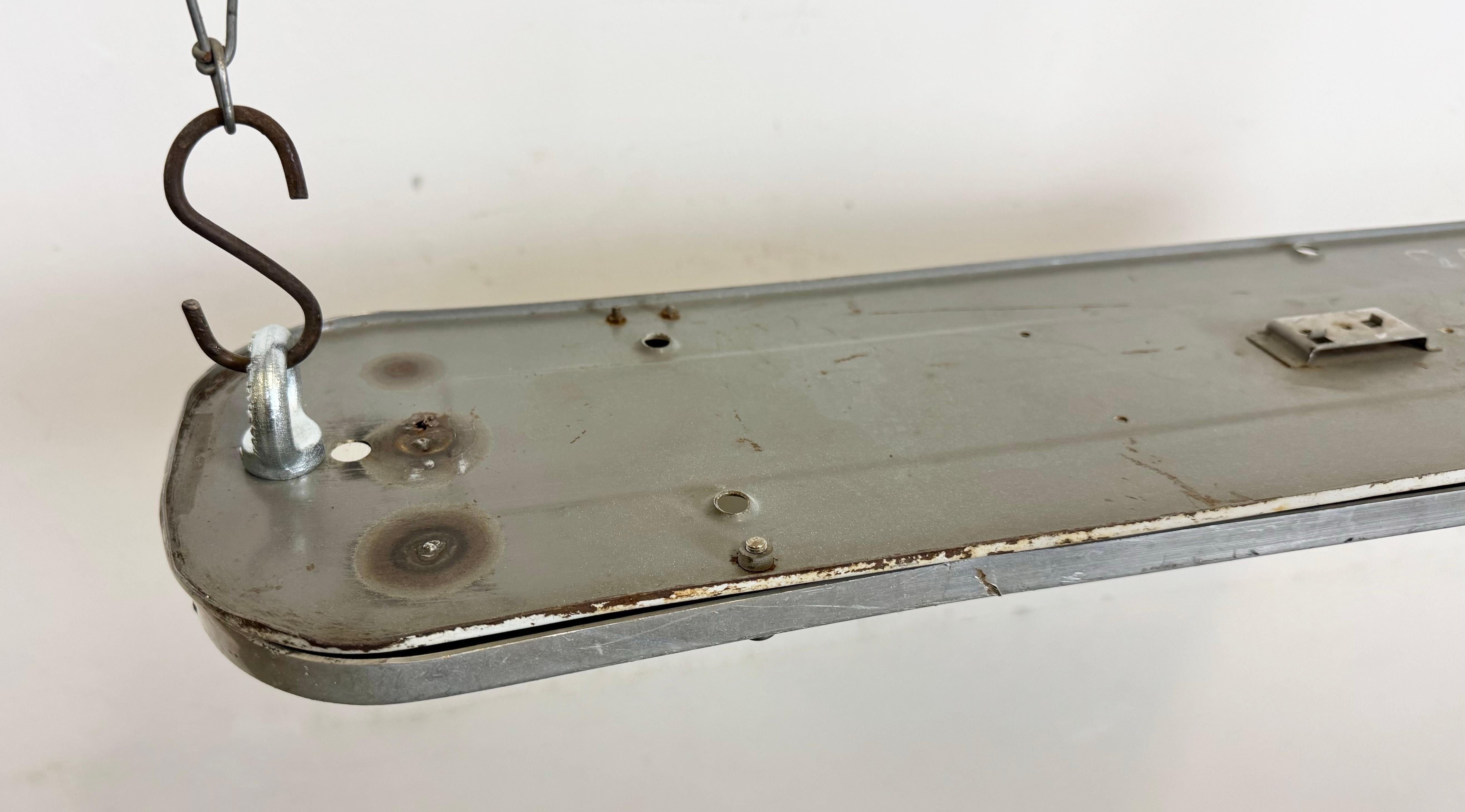 Industrial Aluminium Hanging Tube Light, 1970s For Sale 1