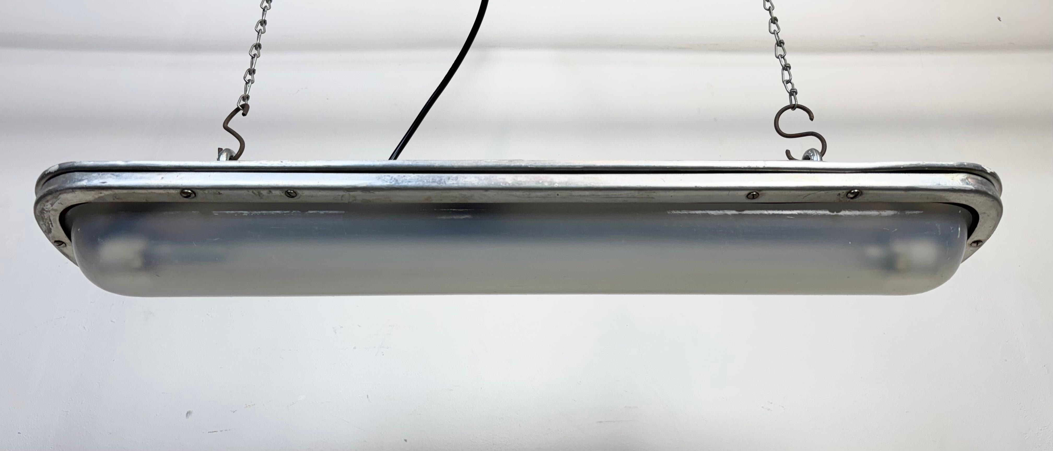 Industrial Aluminium Hanging Tube Light, 1970s 3