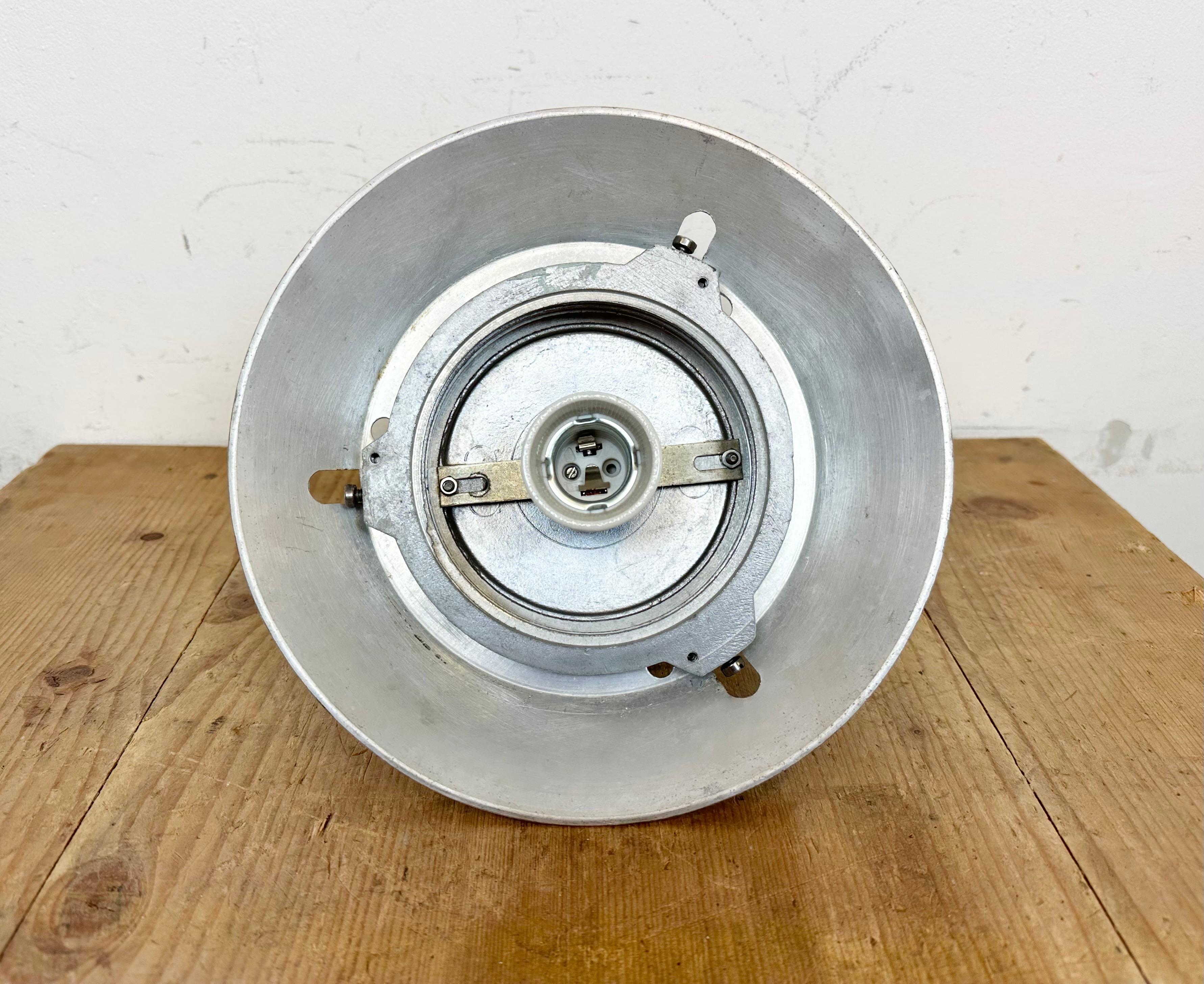 Industrial Aluminium Light with Clear Glass Cover from Elektrosvit, 1970s For Sale 7