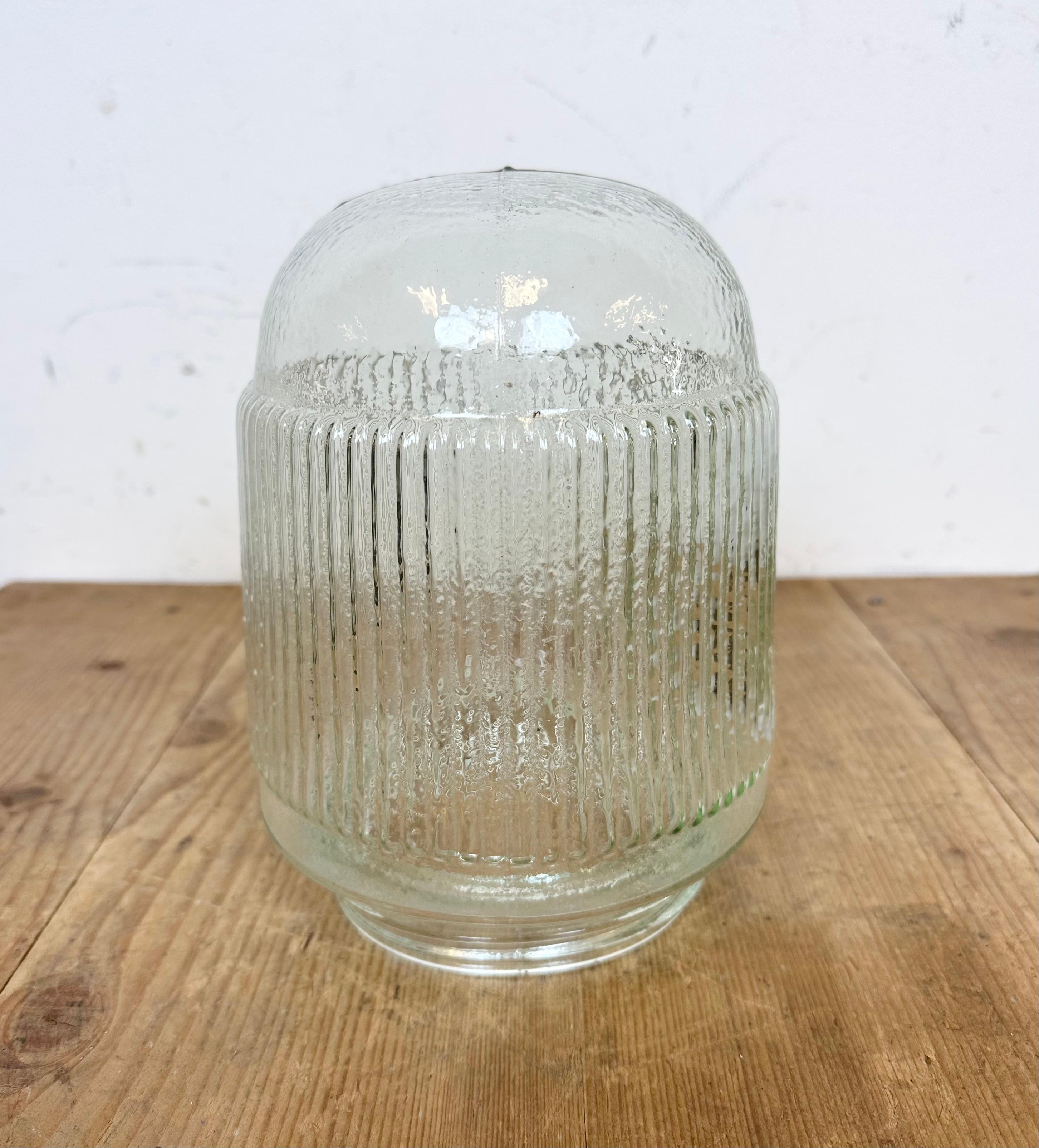 Industrial Aluminium Light with Glass Cover from Elektrosvit, 1970s For Sale 7