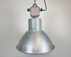 Lampe suspendue industrielle en aluminium de Elektrosvit, années 1960