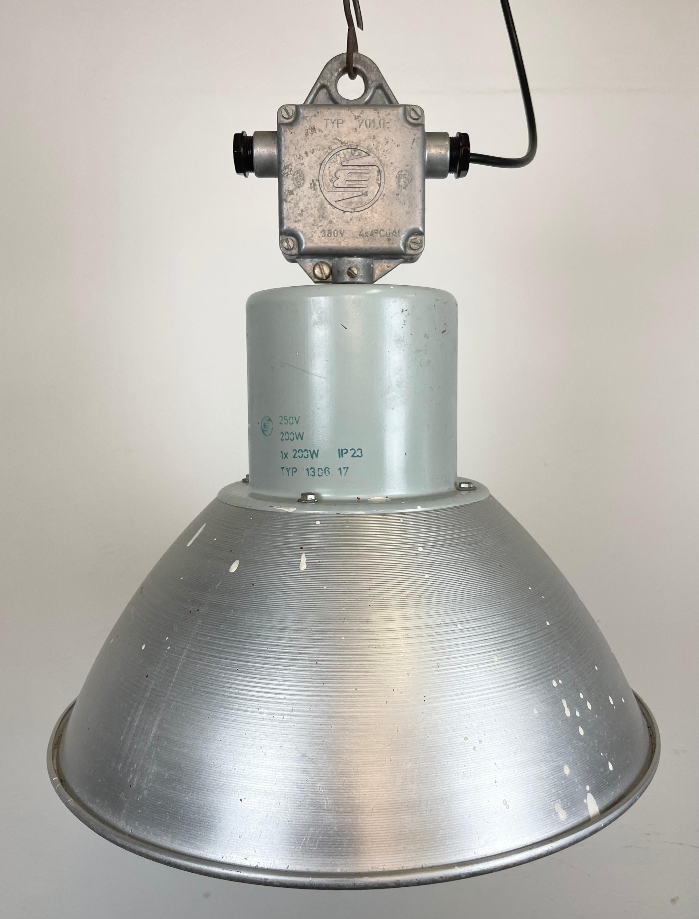 Czech Industrial Aluminium Pendant Light from Elektrosvit, 1960s For Sale