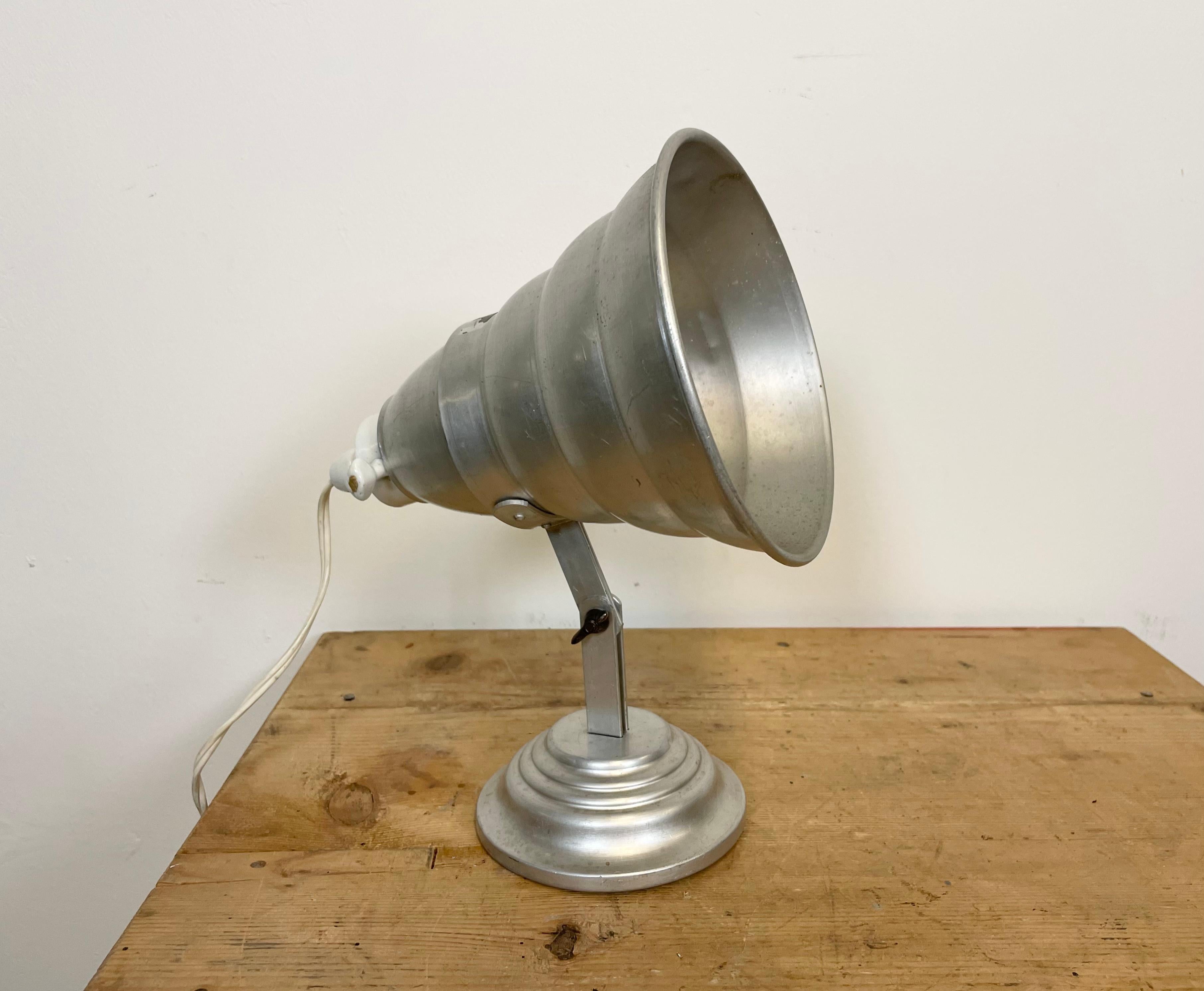 20th Century Industrial Aluminium Table Lamp, 1960s
