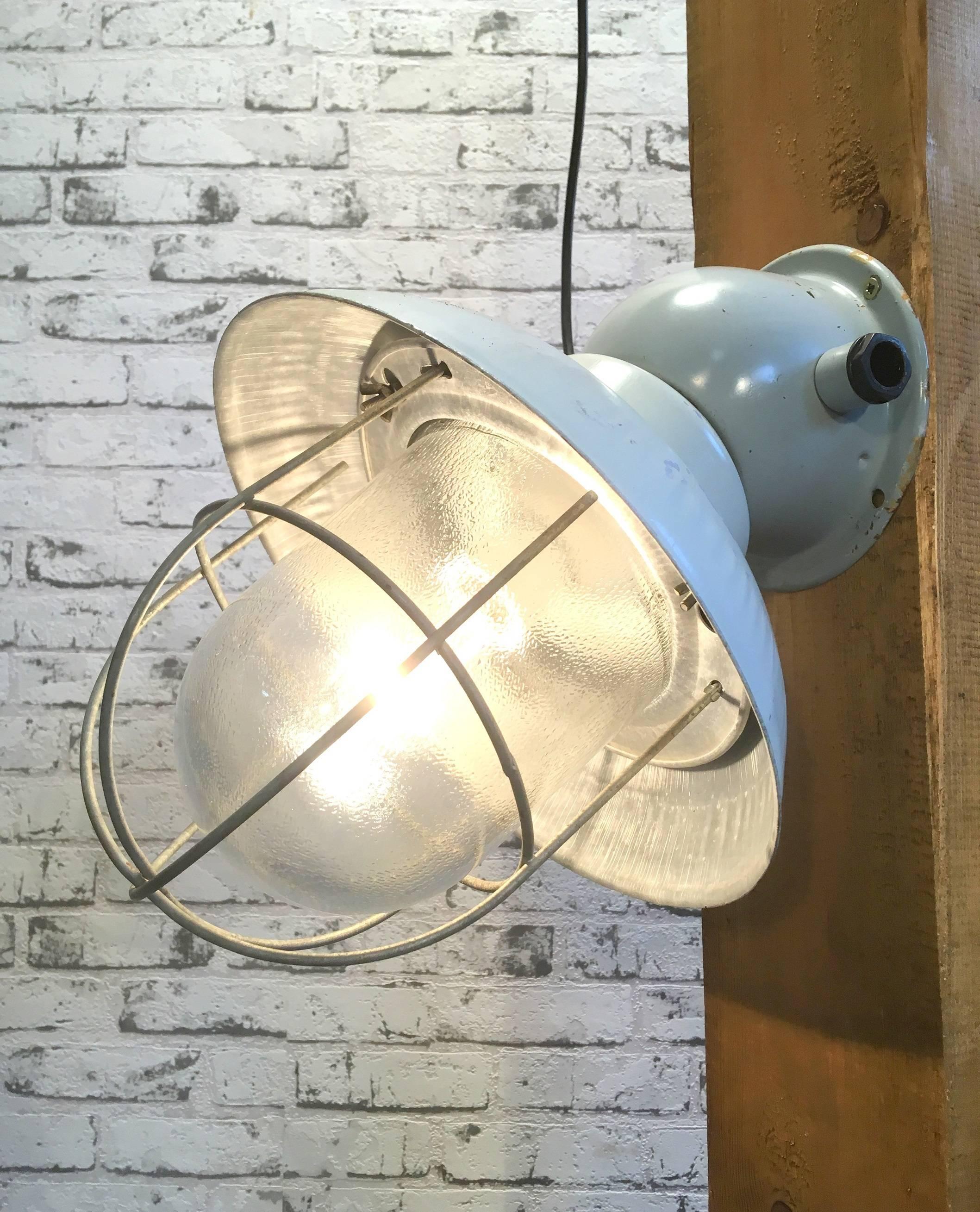 Czech Industrial Aluminium Wall Lamp, 1960s