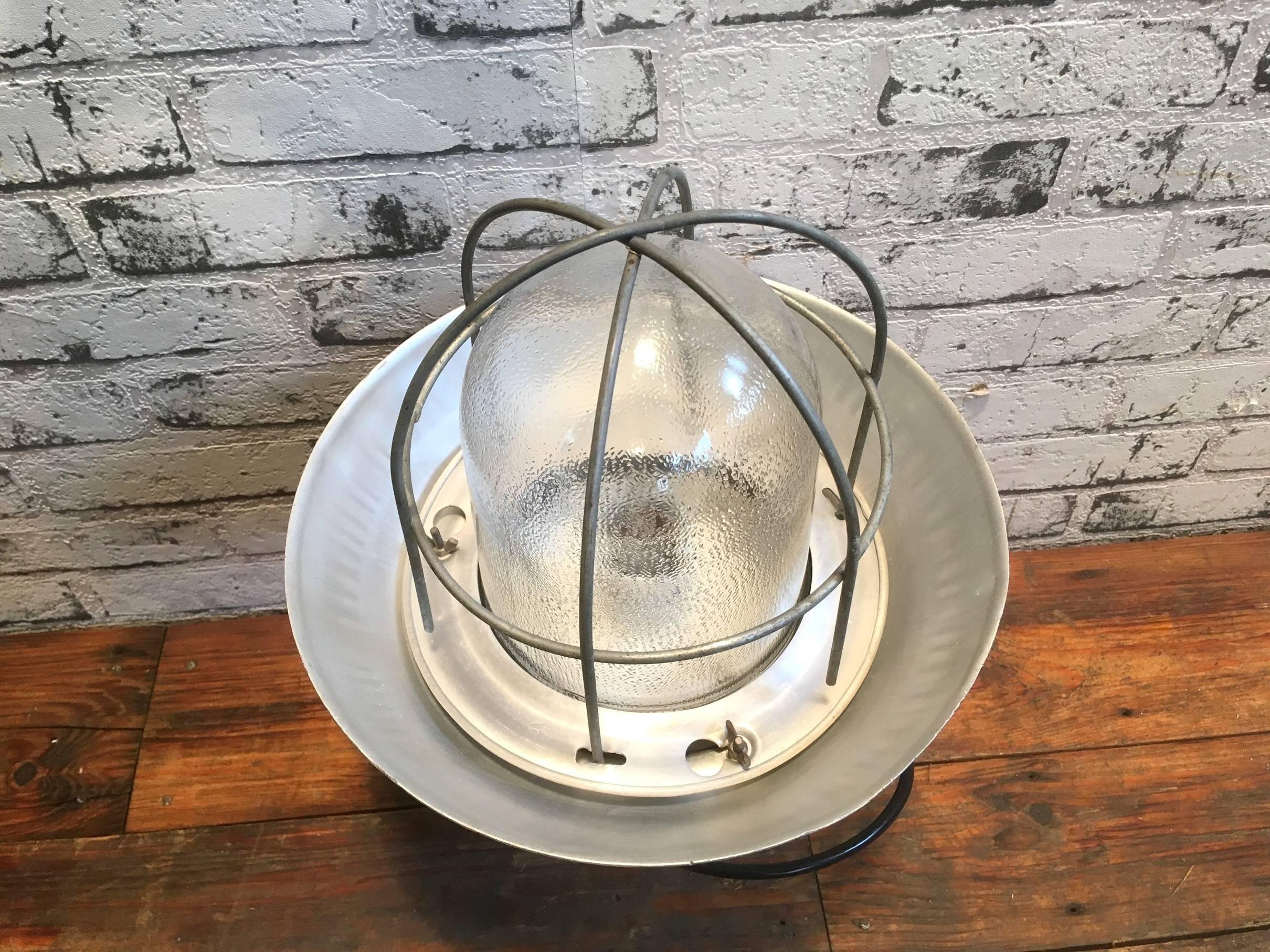 Industrial Aluminium Wall Lamp, 1960s In Good Condition In Kojetice, CZ