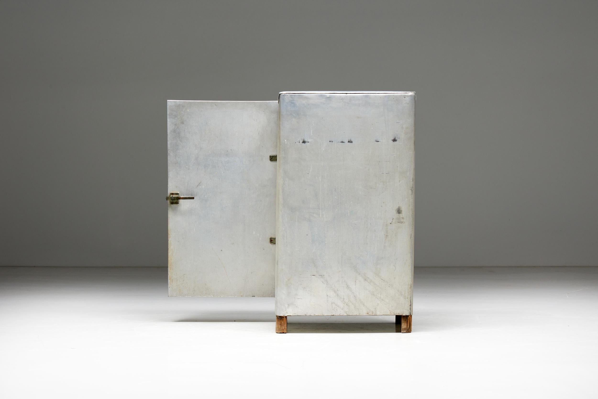 Industrial Aluminum Cabinet, France, 1950s For Sale 2