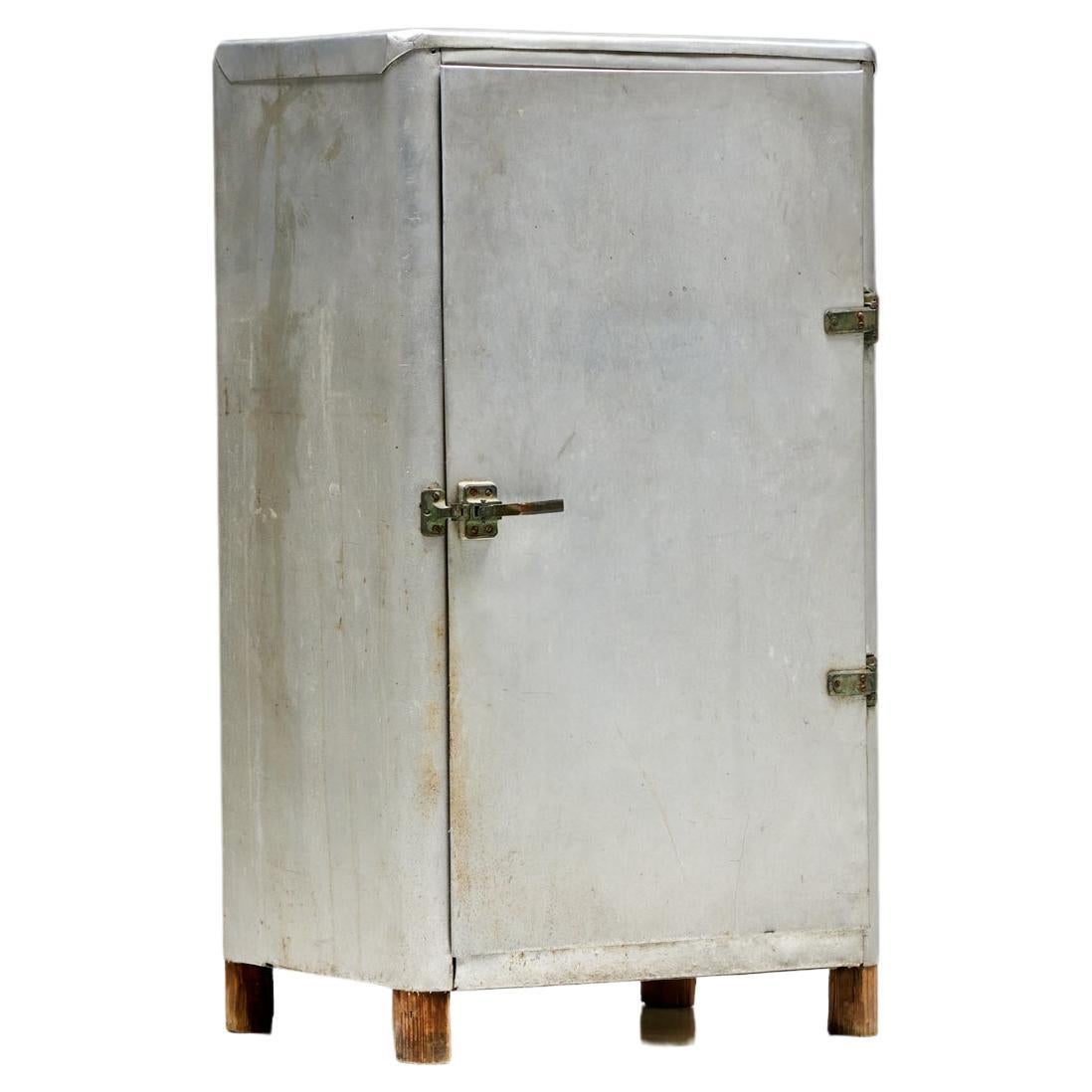 Industrial Aluminum Cabinet, France, 1950s For Sale