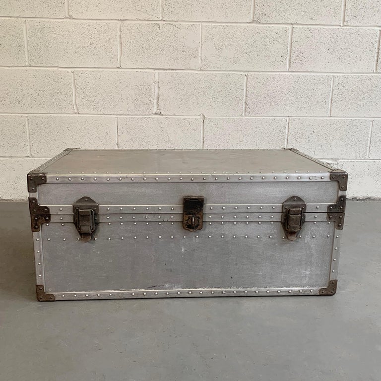 Industrial Aluminum Military Trunk at 1stDibs military trunks