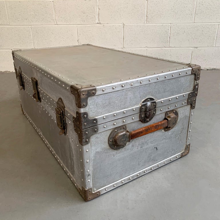 Industrial Aluminum Military Trunk at 1stDibs military trunks