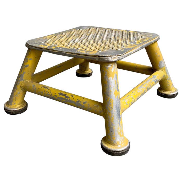 Industrial Aluminum Train Conductors Stool at 1stDibs | railroad step stool