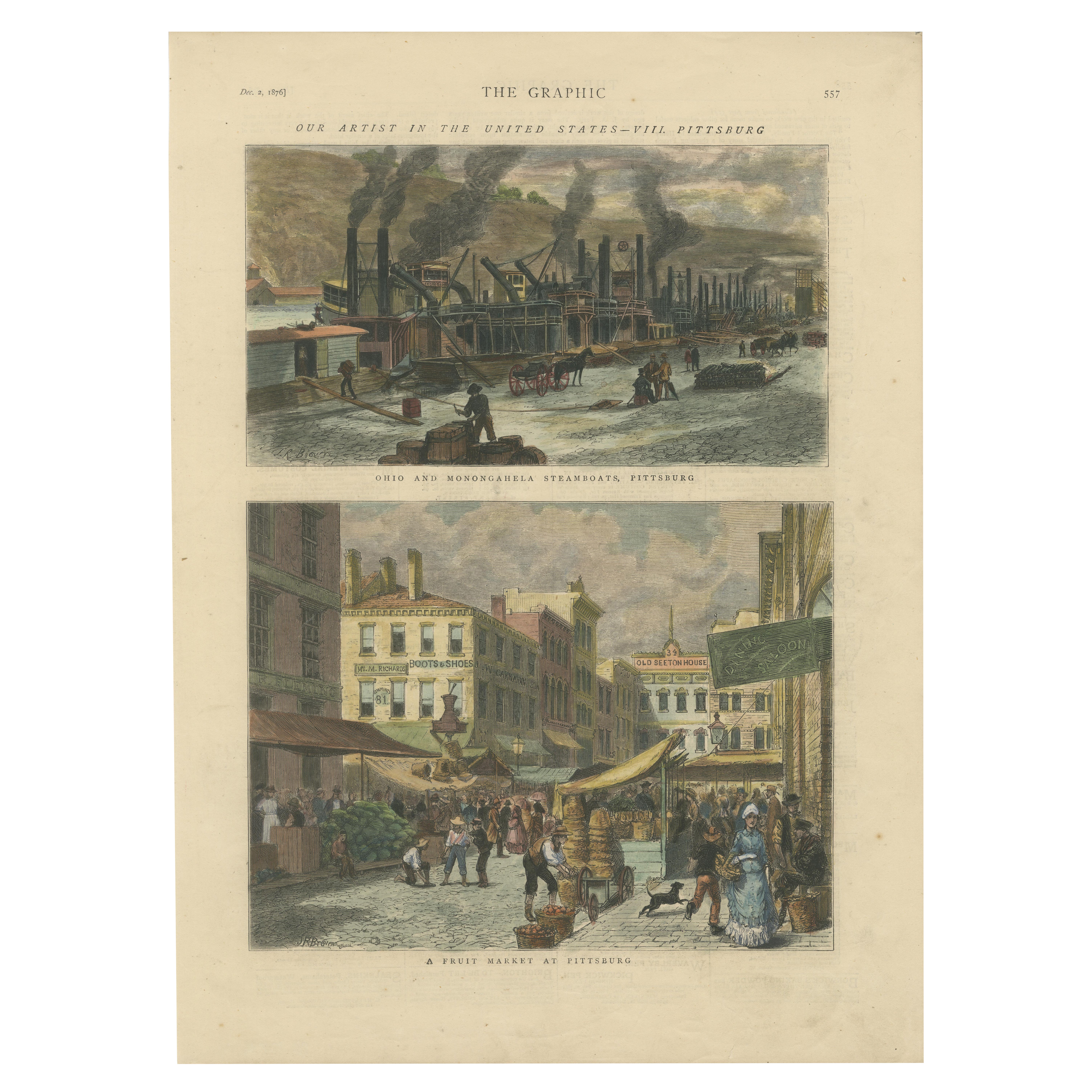 Industrielles und tägliches Leben in Pittsburg – Herausgegeben in The Graphic, 1876.