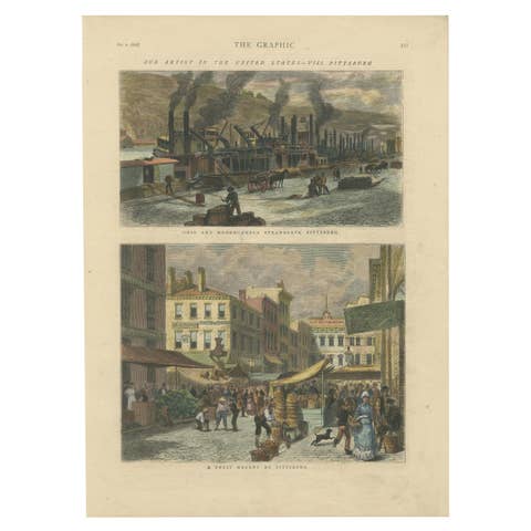 Industrial and Daily Life in Pittsburg - Published in The Graphic, 1876.