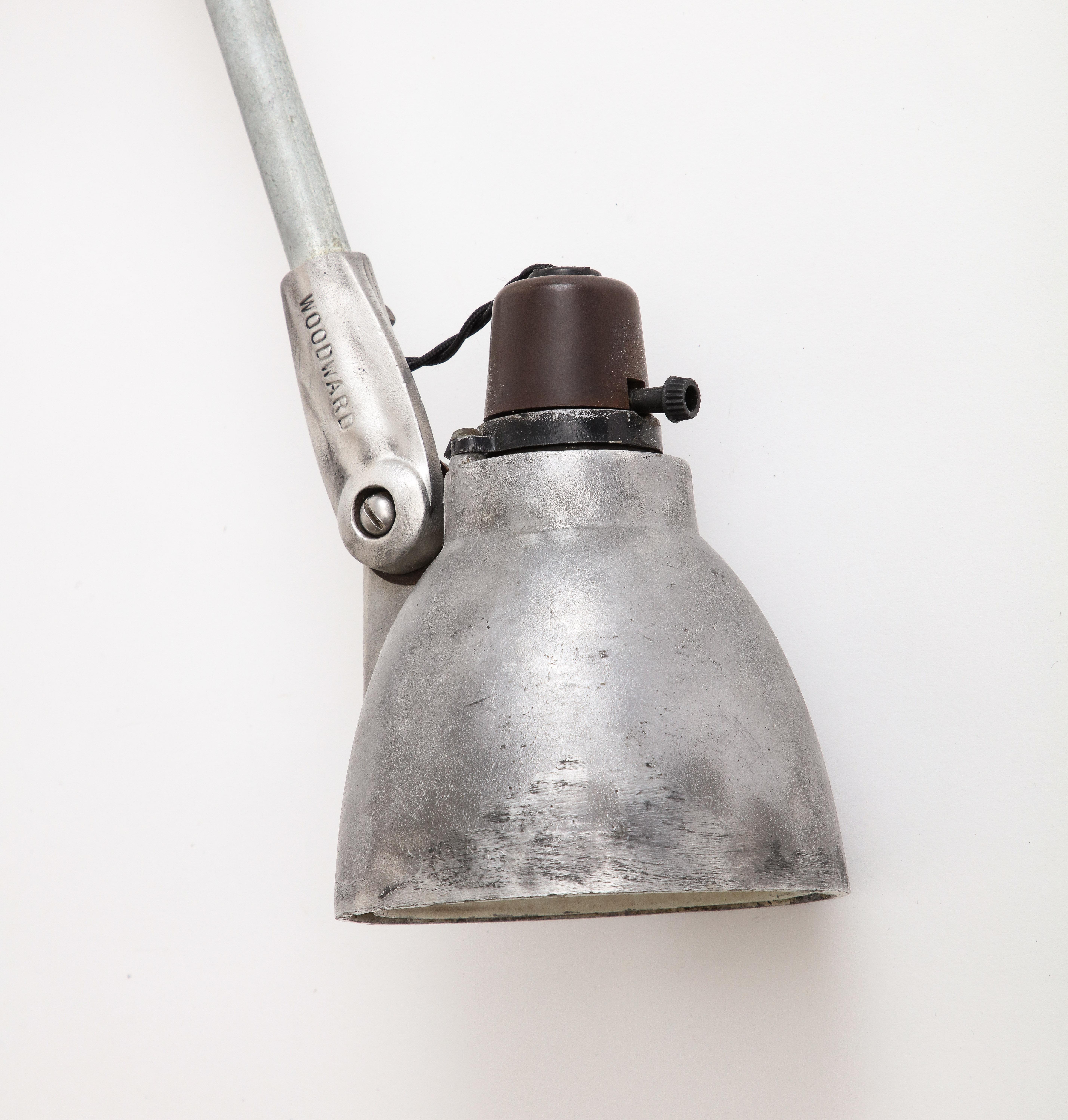 Industrial Anglepoise Wall Mounted Cast Iron Sconce, c. 1940 For Sale 2