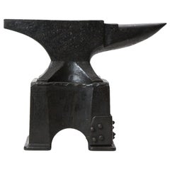Antique Industrial Anvil with Base