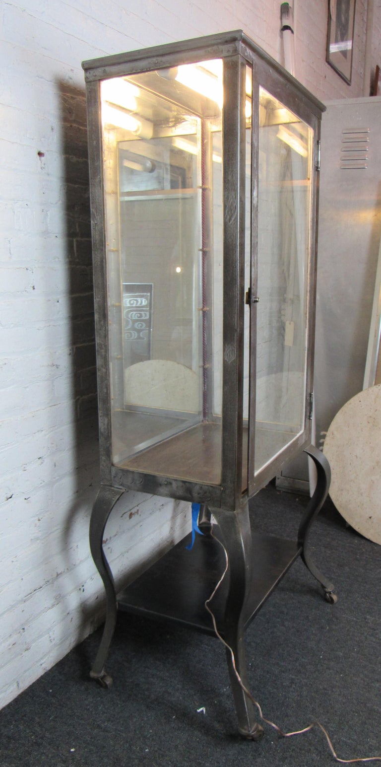 Industrial Apothecary Display Cabinet In Good Condition For Sale In Brooklyn, NY