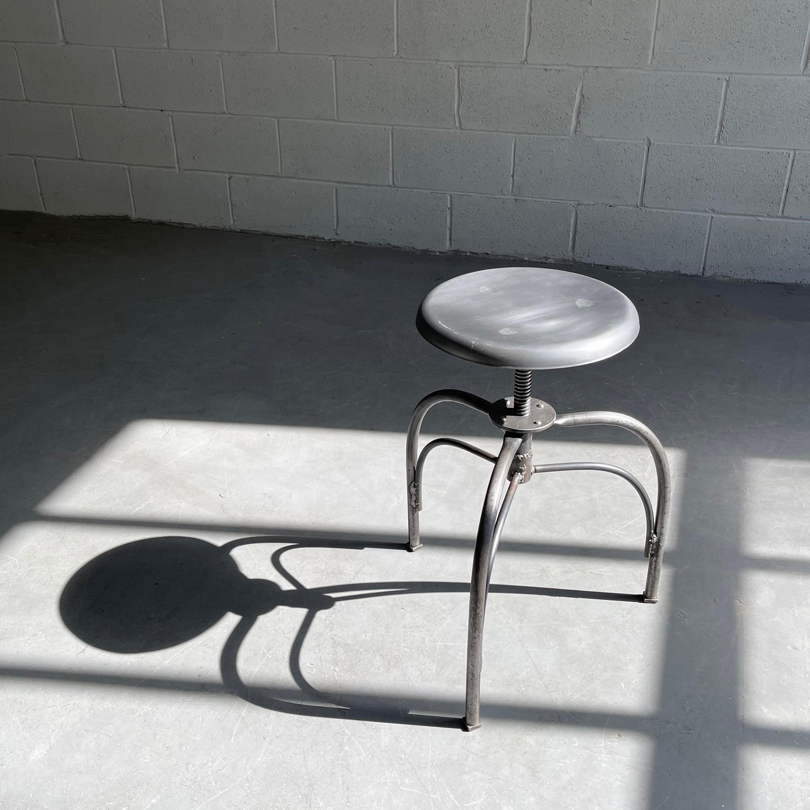 Brushed Industrial Apothecary Hospital Examination Swivel Stool For Sale