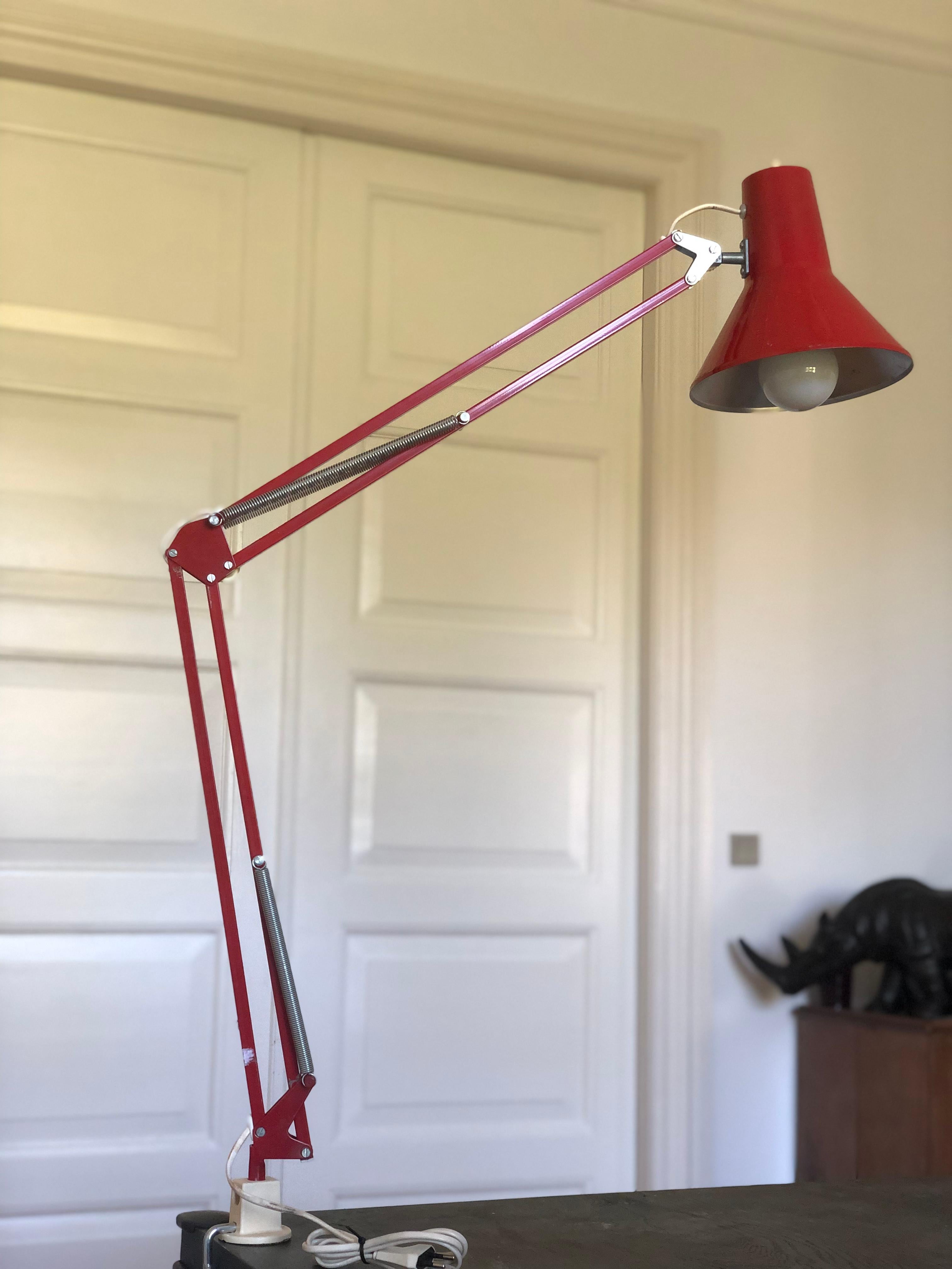 Industrial Architect Desk Lamp HCF Denmark 1970s For Sale 5
