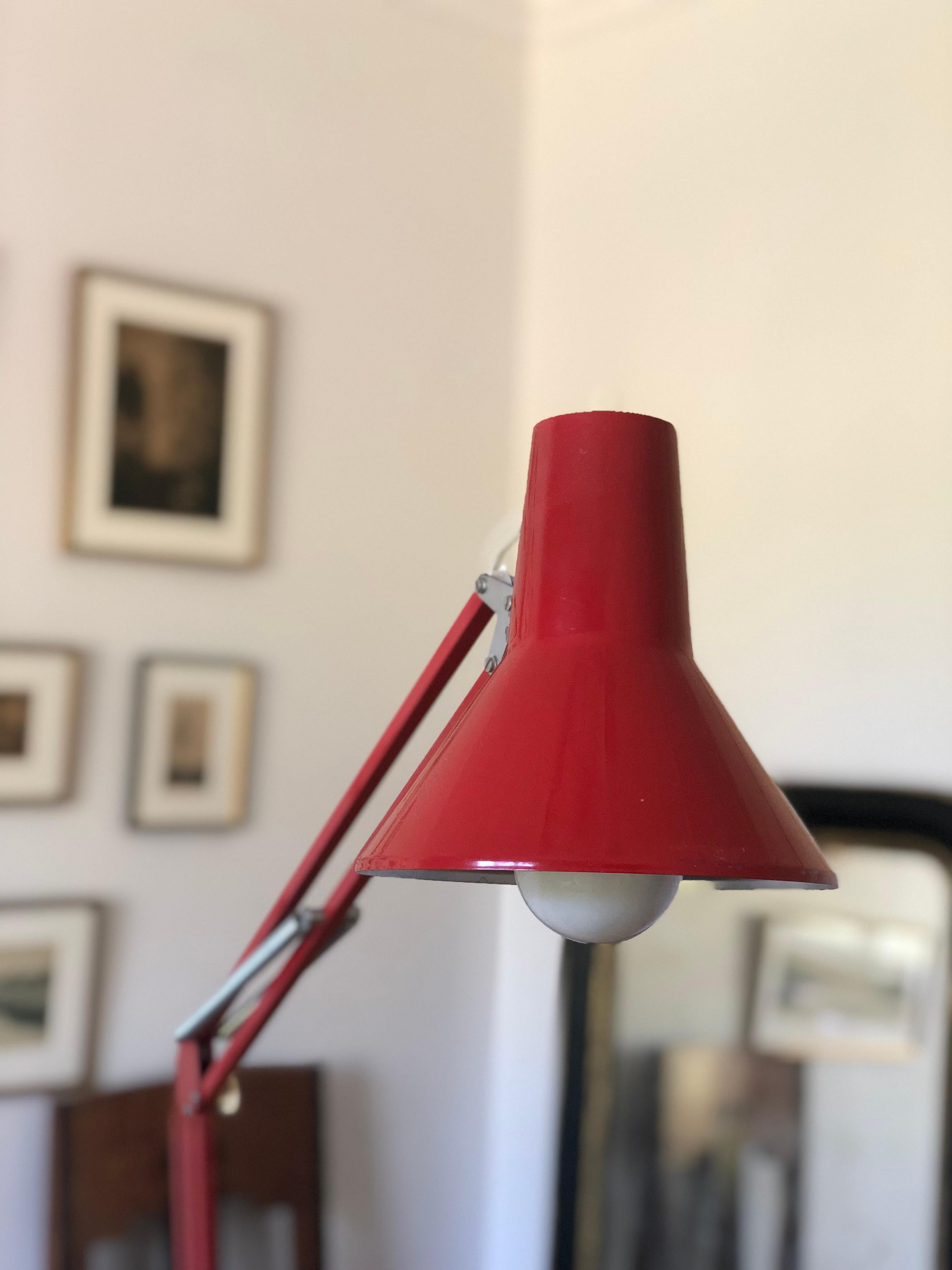 Late 20th Century Industrial Architect Desk Lamp HCF Denmark 1970s For Sale