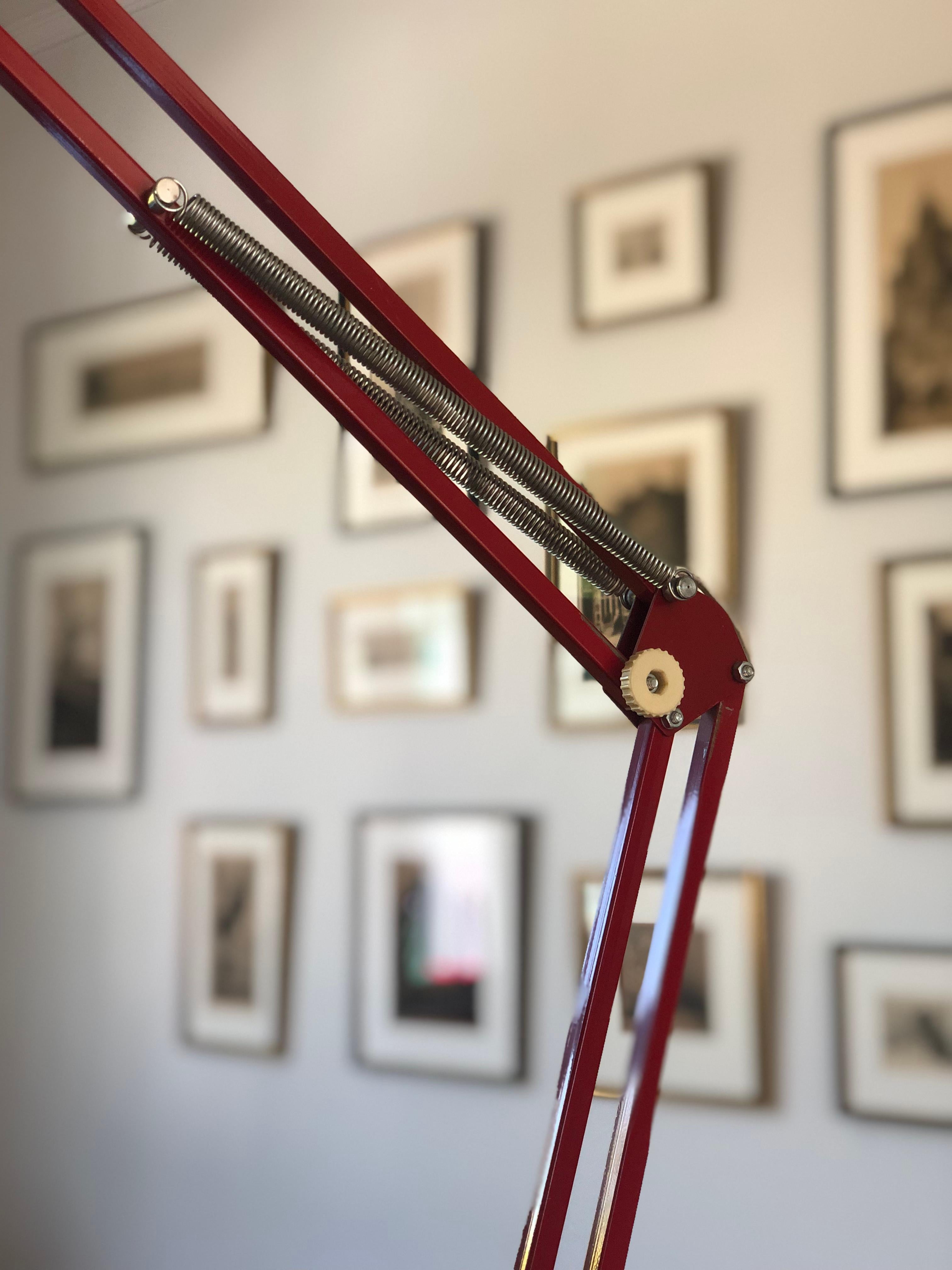 Steel Industrial Architect Desk Lamp HCF Denmark 1970s For Sale
