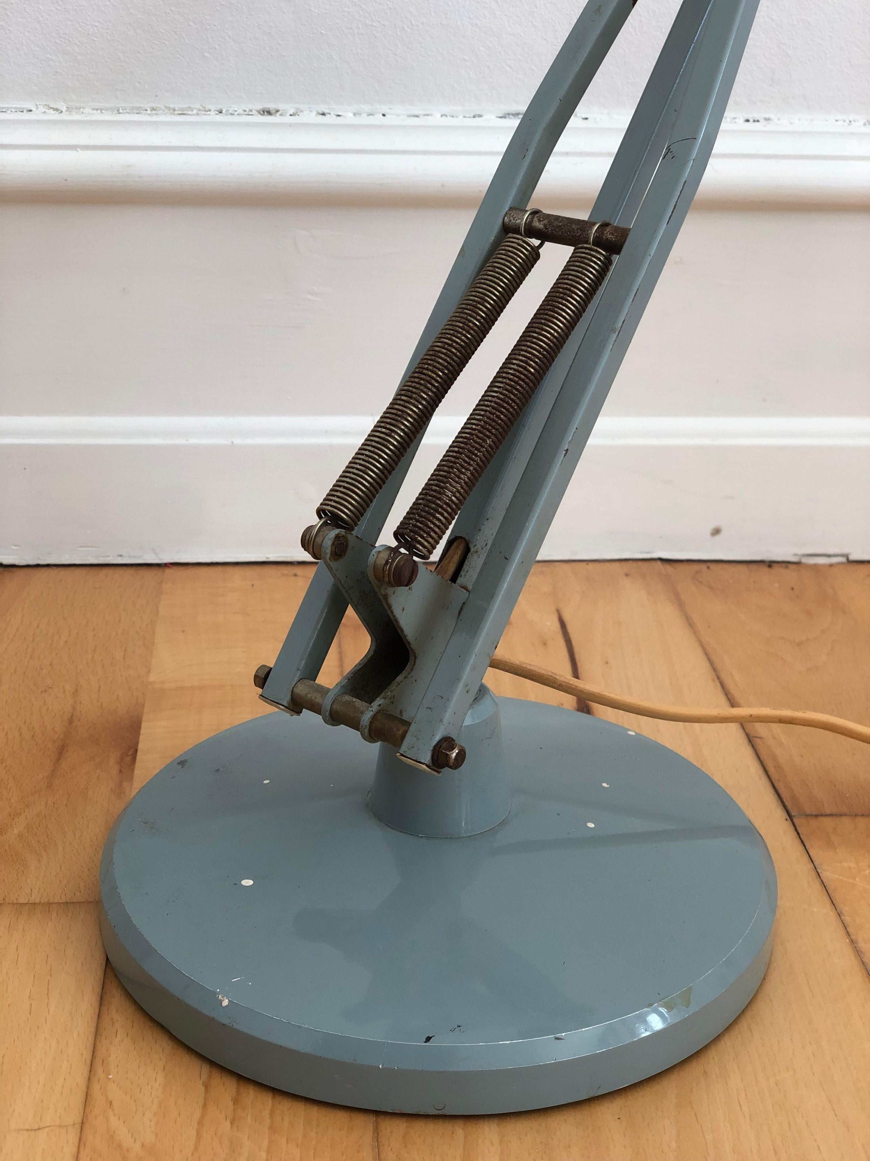 Acciaio Lampada da scrivania industriale HCF Danimarca anni '70 in vendita