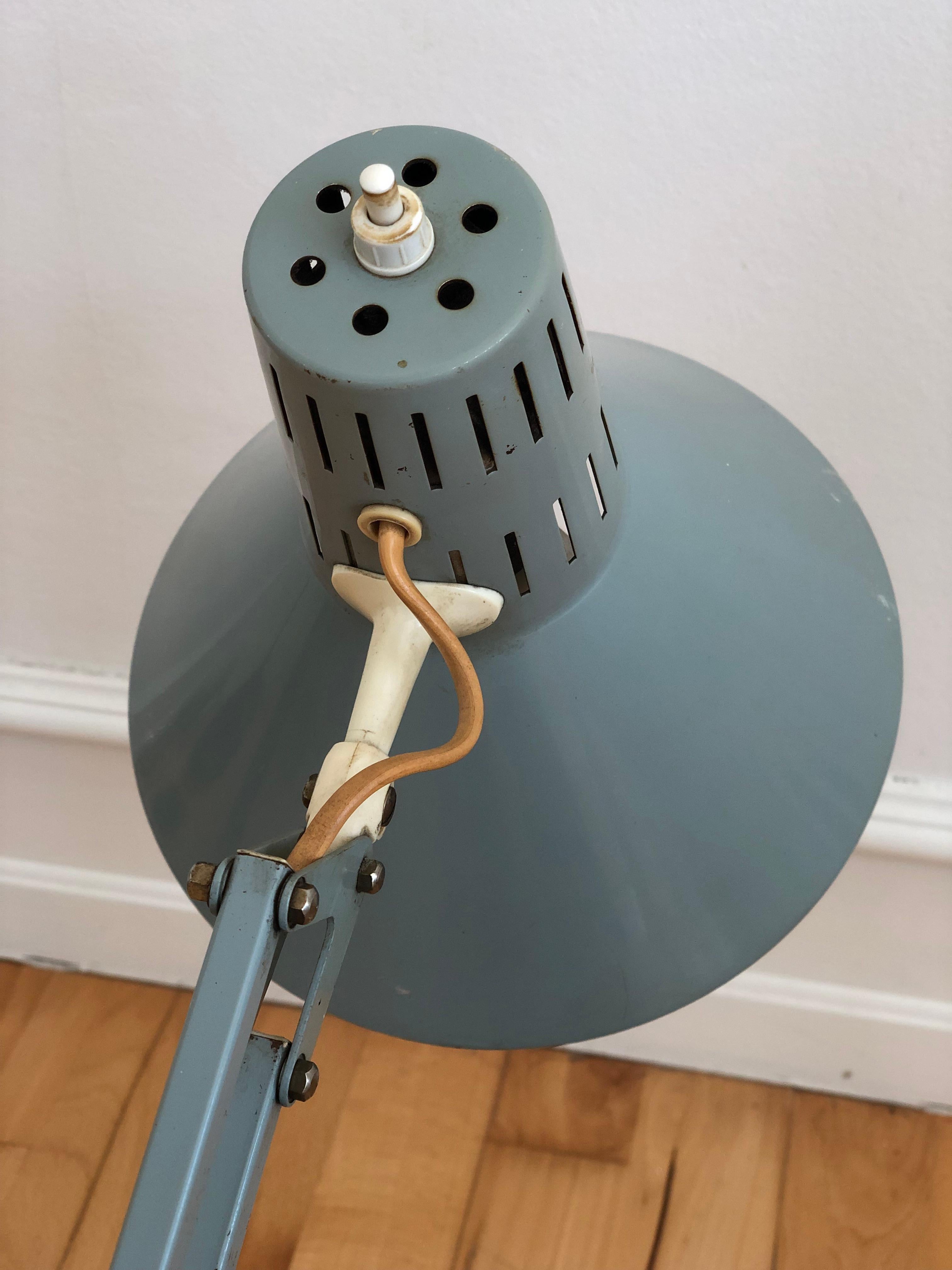 Lampada da scrivania industriale HCF Danimarca anni '70 in vendita 2