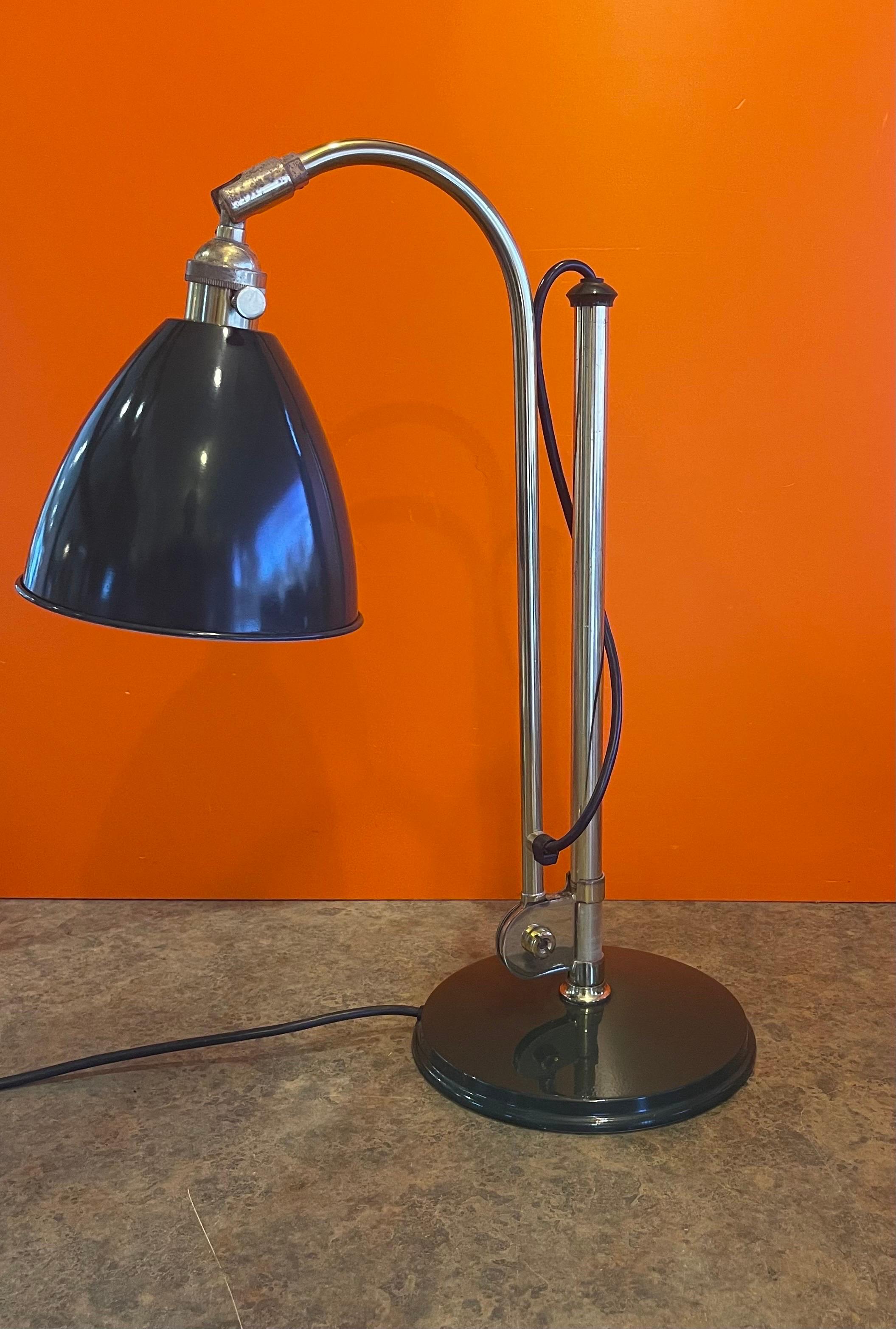 Painted Industrial Architectural Drawing Lamp by Louis Baldinger For Sale