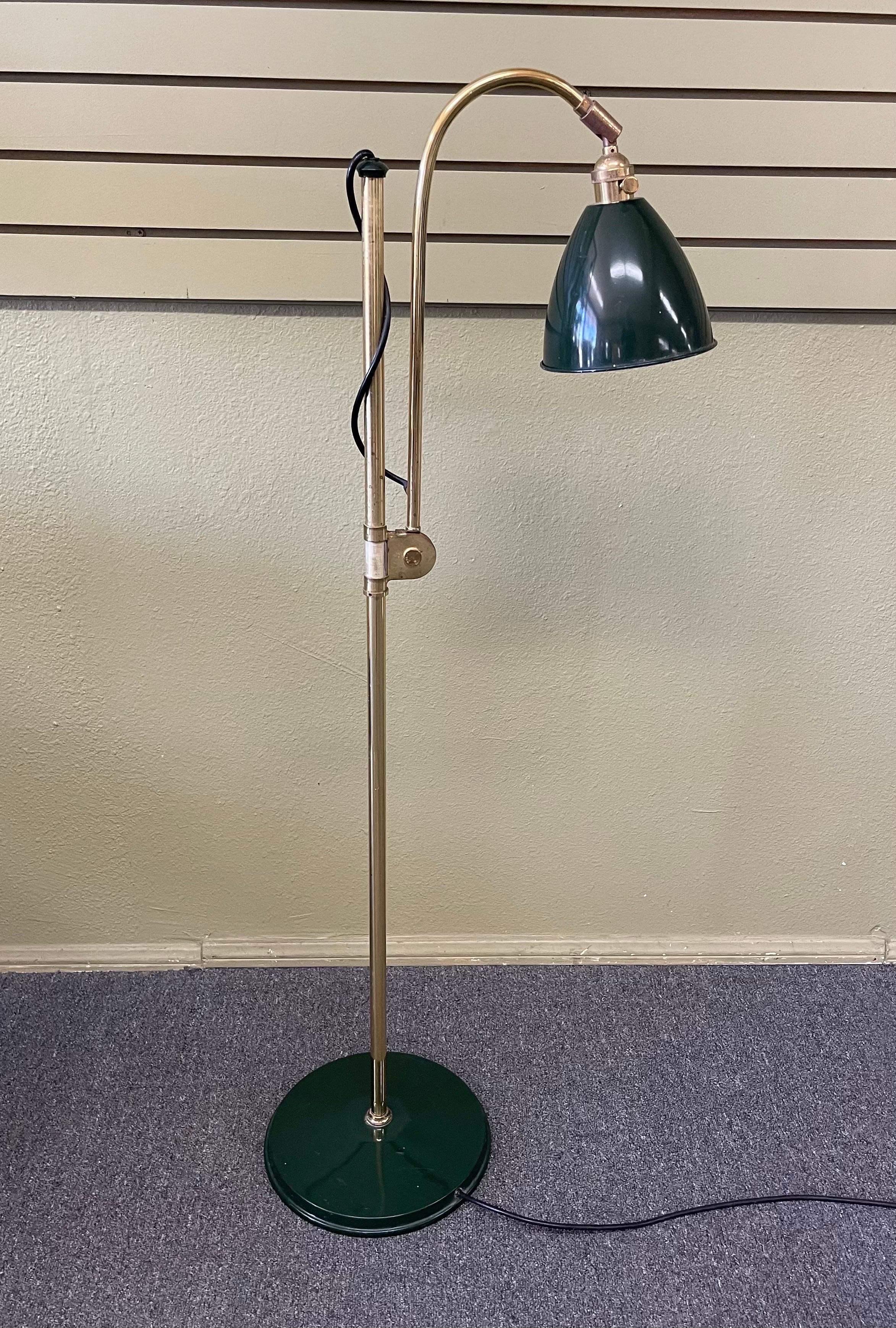 Mid-Century Modern Industrial Architectural Floor Lamp by Louis Baldinger For Sale
