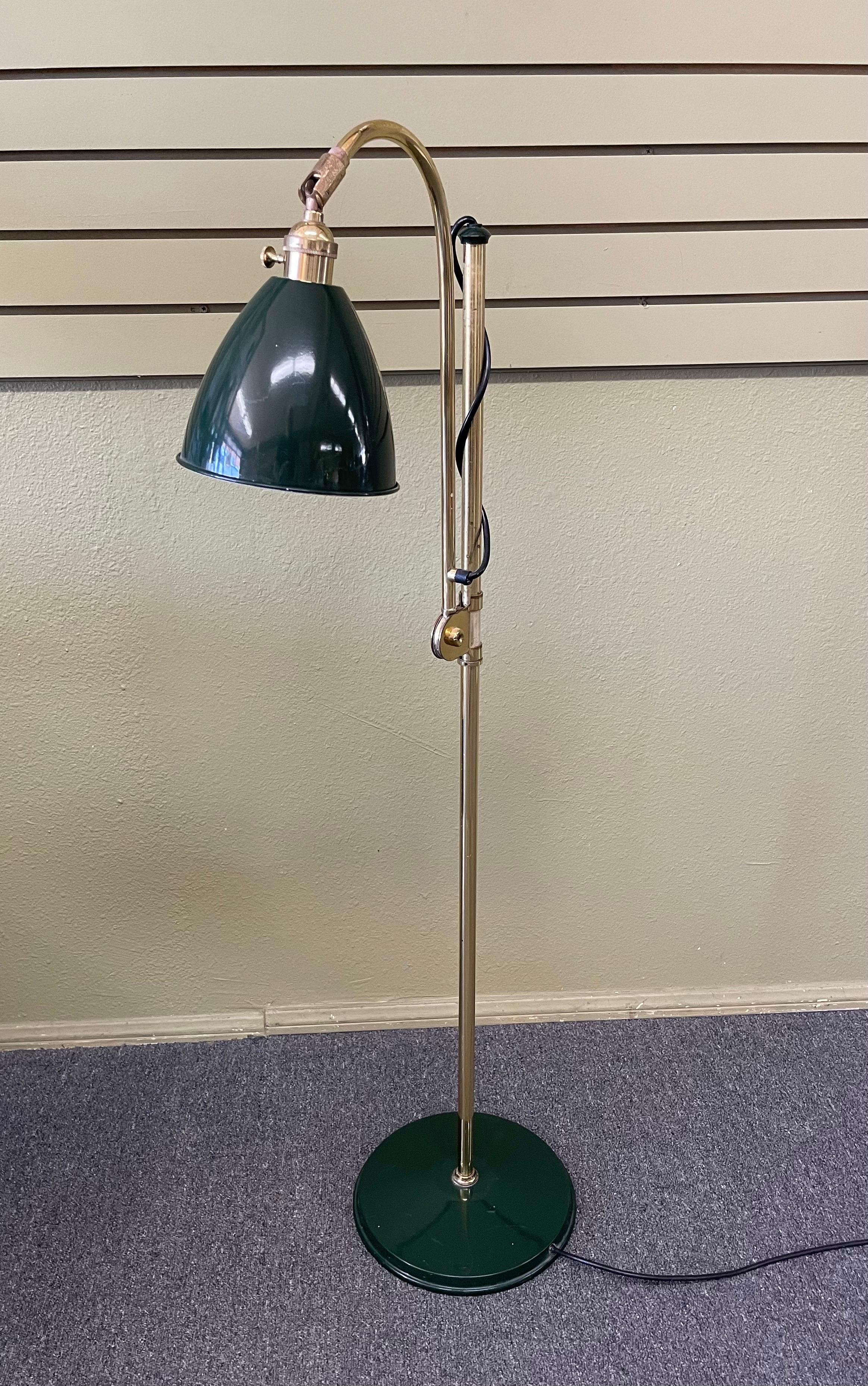 North American Industrial Architectural Floor Lamp by Louis Baldinger For Sale