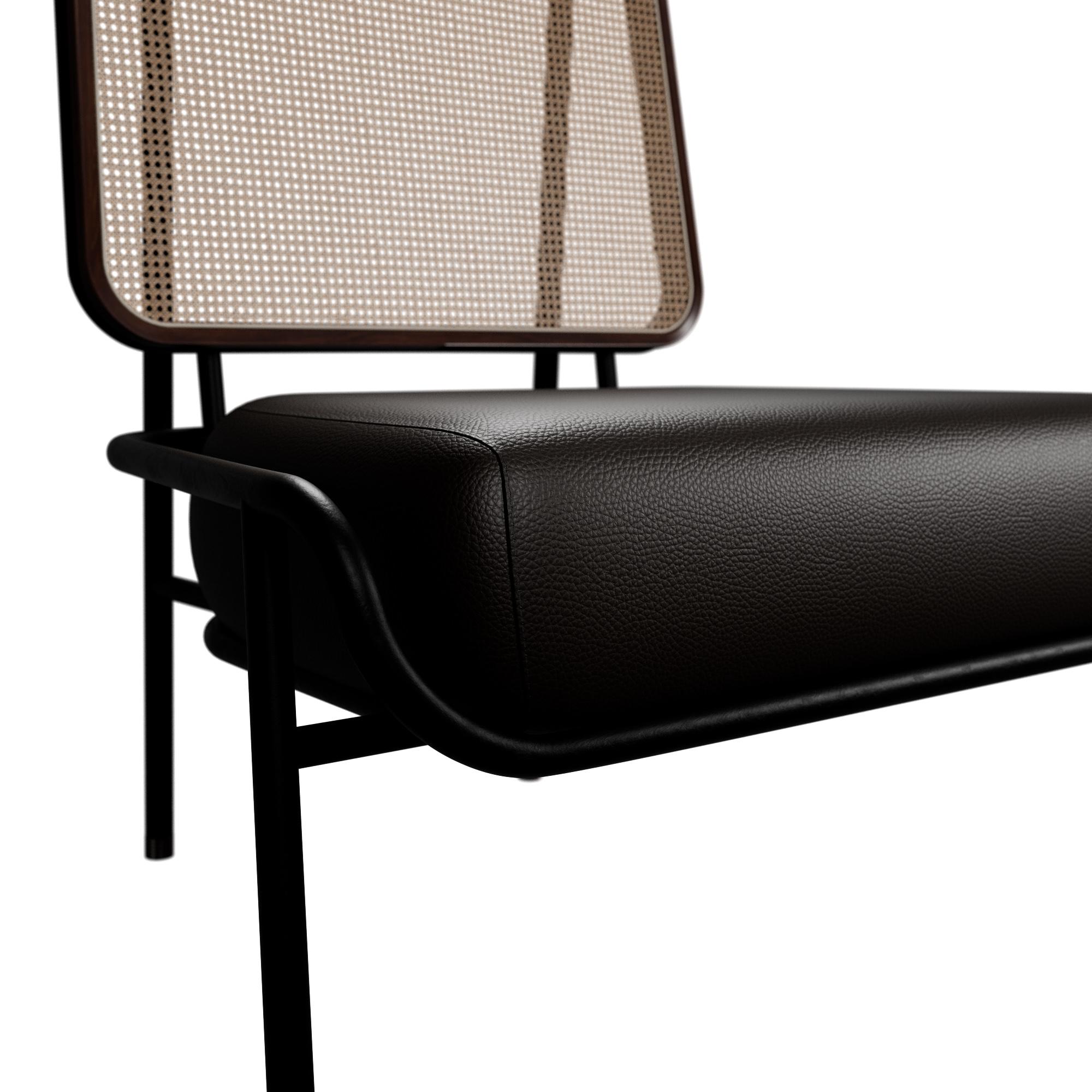 Portugais Fauteuil industriel DUV sans accoudoirs Cuir cacao fait main par Murmurio en vente