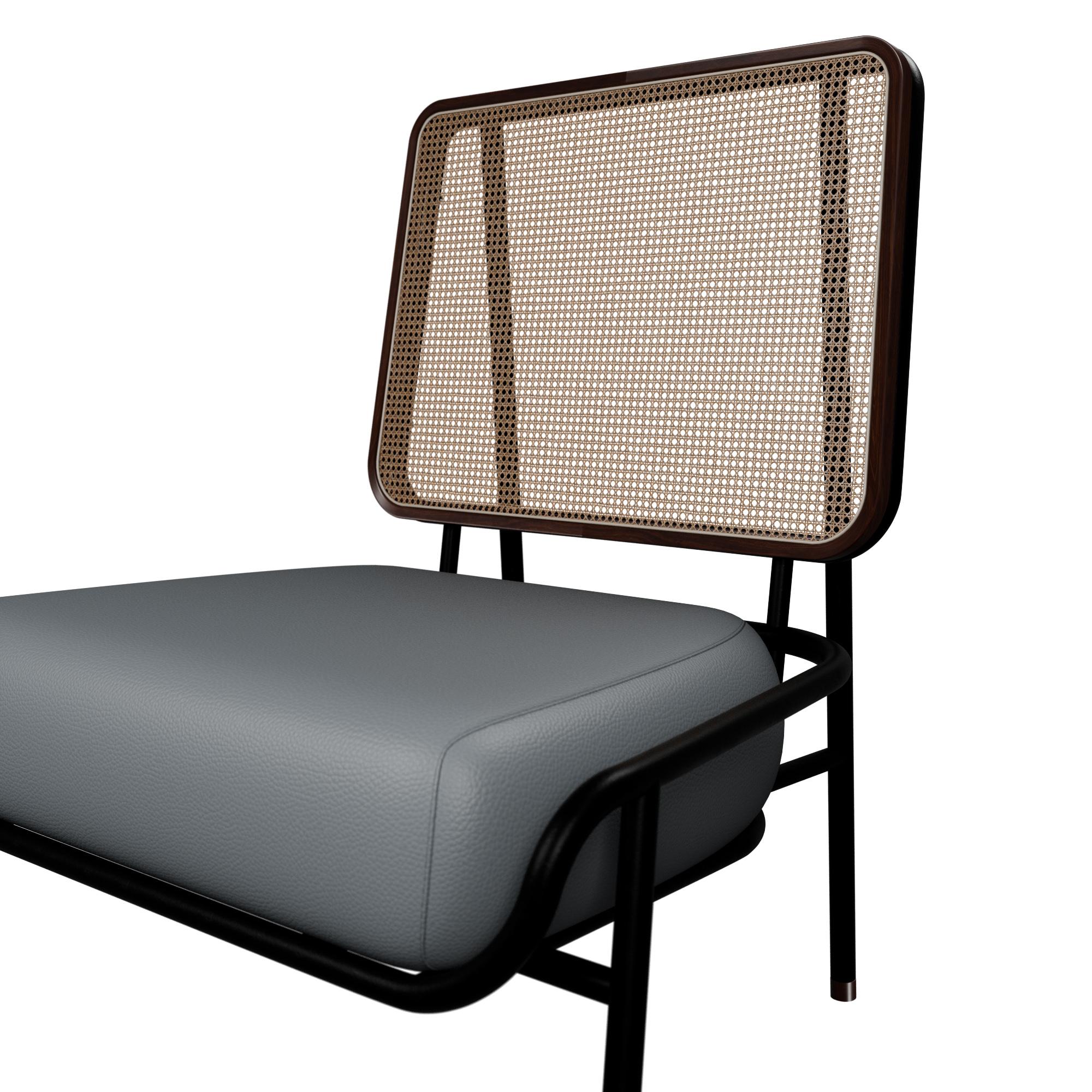 Industrial armchair DUV without arms Concrete leather handcrafted by Murmurio In New Condition For Sale In Lordelo, PT