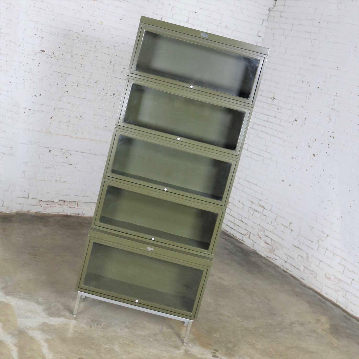 industrial metal barrister bookcase