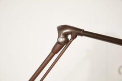 Industrial Articulating Arm Floor Lamp with Magnifier by Dazor