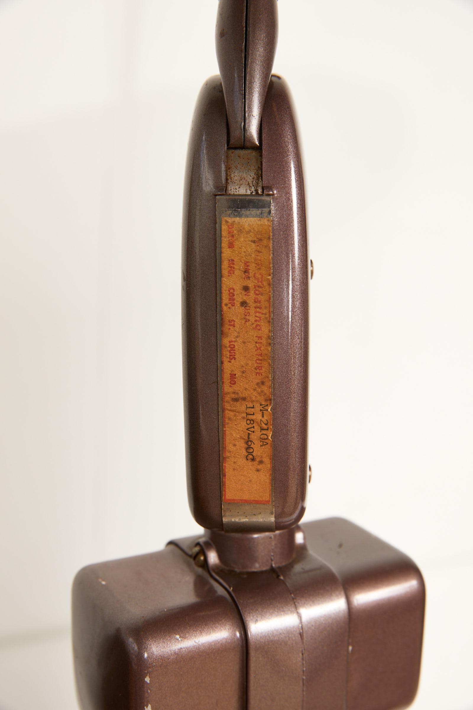 American Industrial Articulating Arm Floor Lamp with Magnifier by Dazor