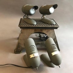 Industrielle Gelenk-Tischlampen Wandleuchten von Bausch & Lomb