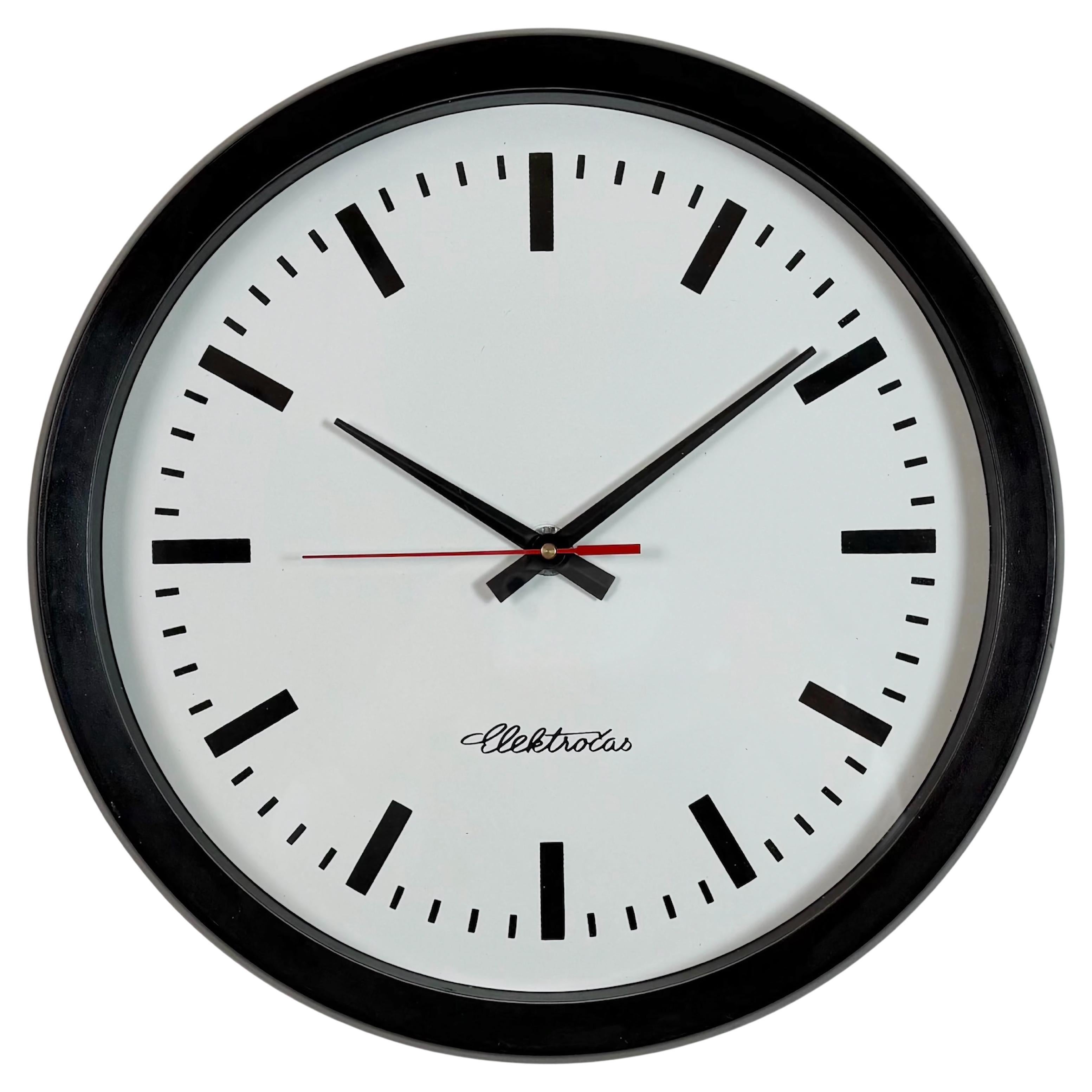 Industrial Bakelite Factory Wall Clock from Elektročas, 1990s For Sale
