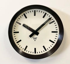 Industrial Bakelite Factory Wall Clock from Pragotron, 1960s