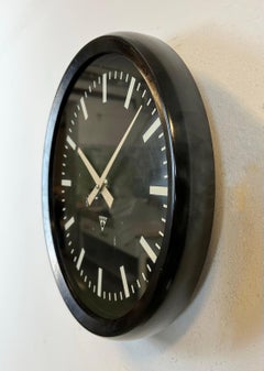 Industrial Bakelite Factory Wall Clock from Pragotron, 1970s