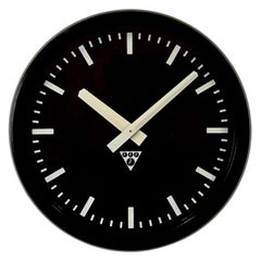 Industrial Bakelite Factory Wall Clock from Pragotron, 1970s