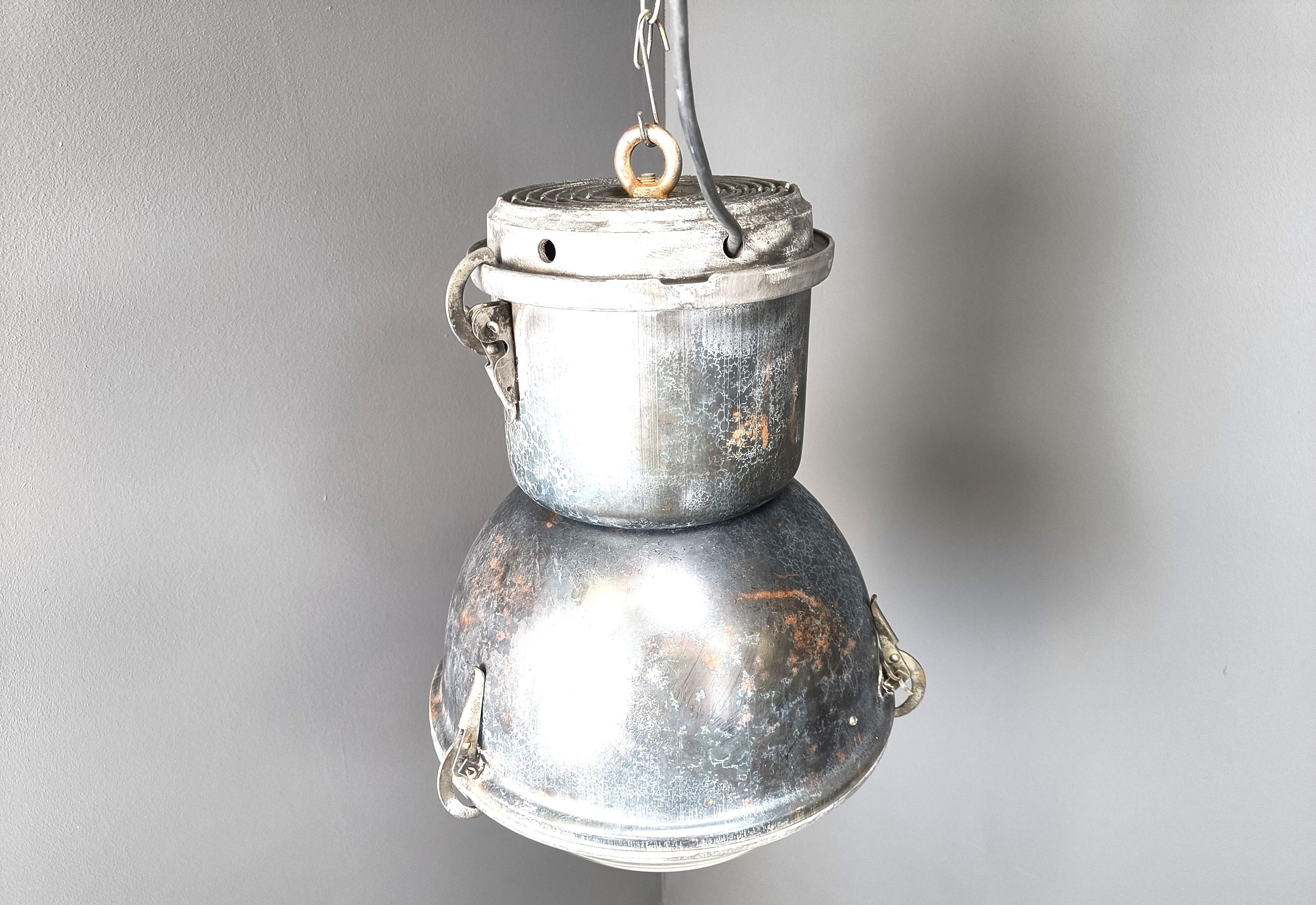 Latvian Industrial 'Ball' Lamps with Glass, 1930s