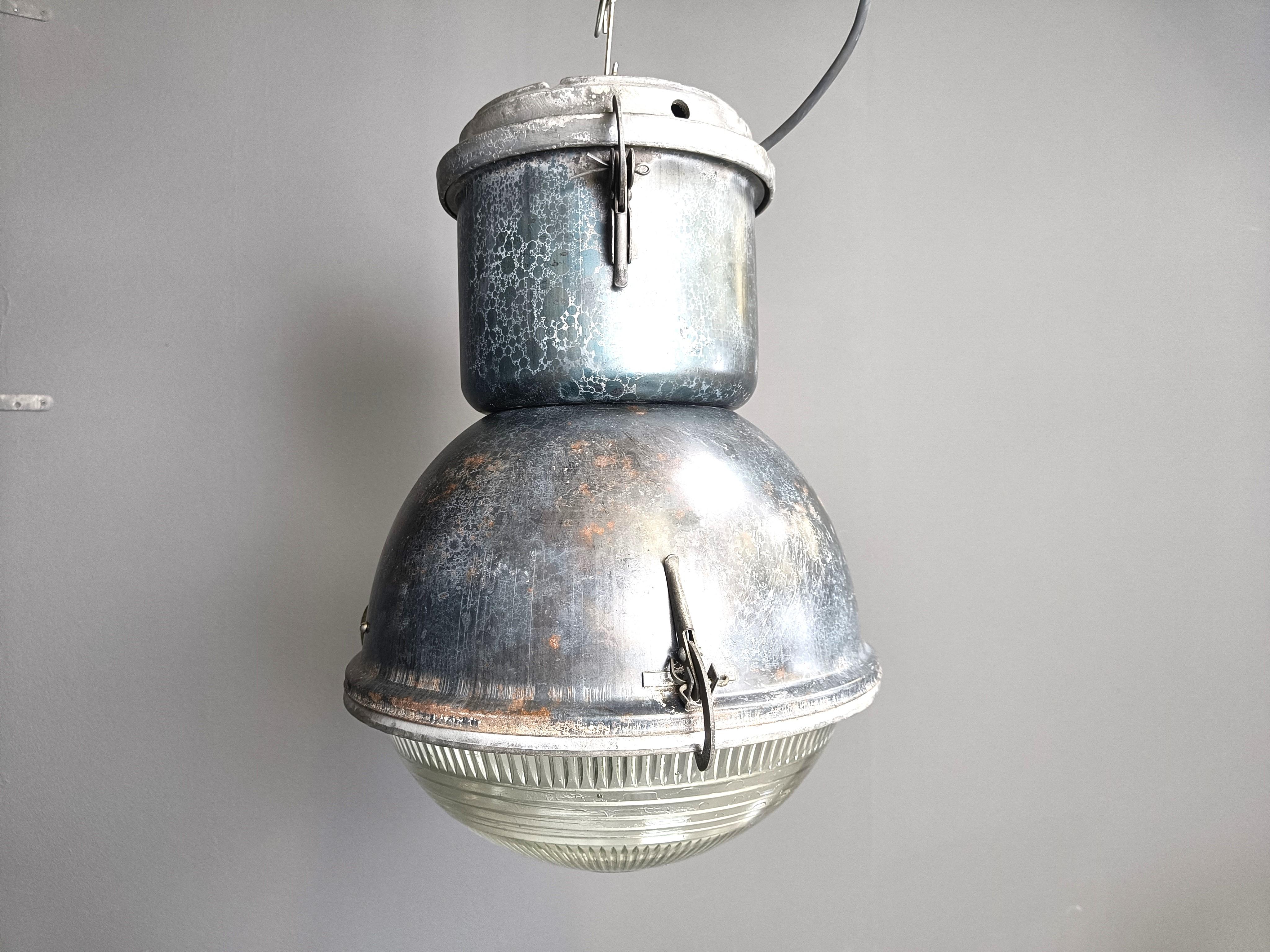 Industrial 'Ball' Lamps with Glass, 1930s 2